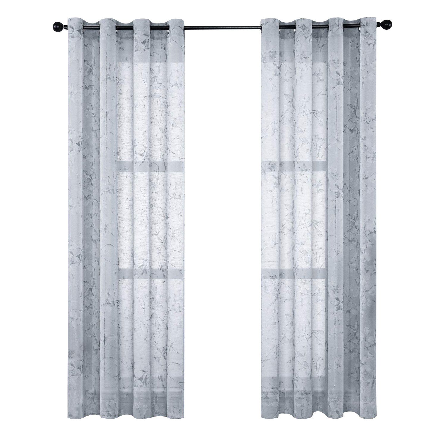 BYSURE Gardine (2 St), Ösen, transparent, Voile, Modern Gardine Leinenoptik günstig online kaufen