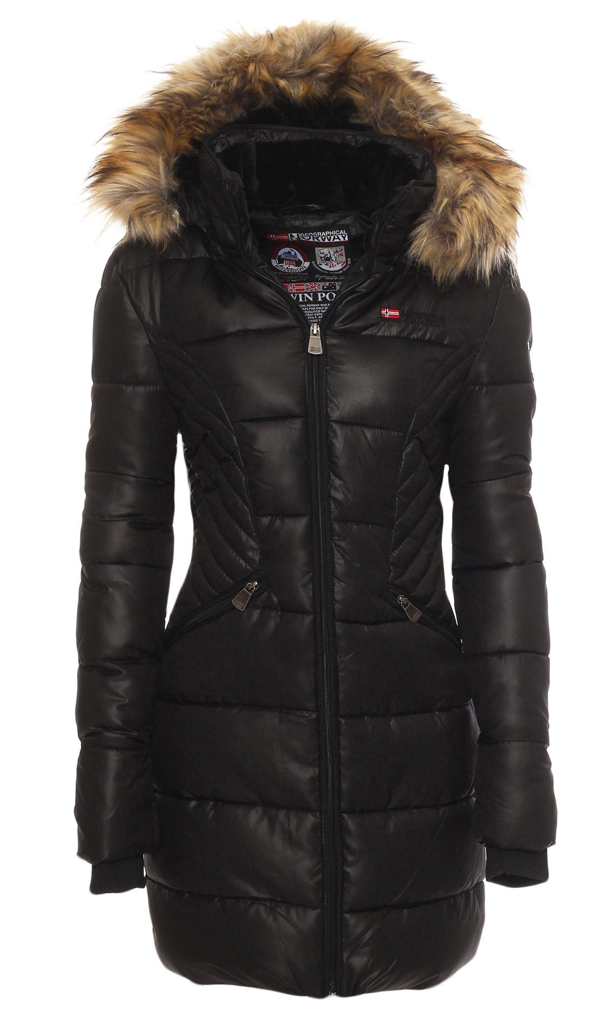 Geographical Norway Winterjacke Abeille abnehmbare Kapuze, leicht zu tragen, warm