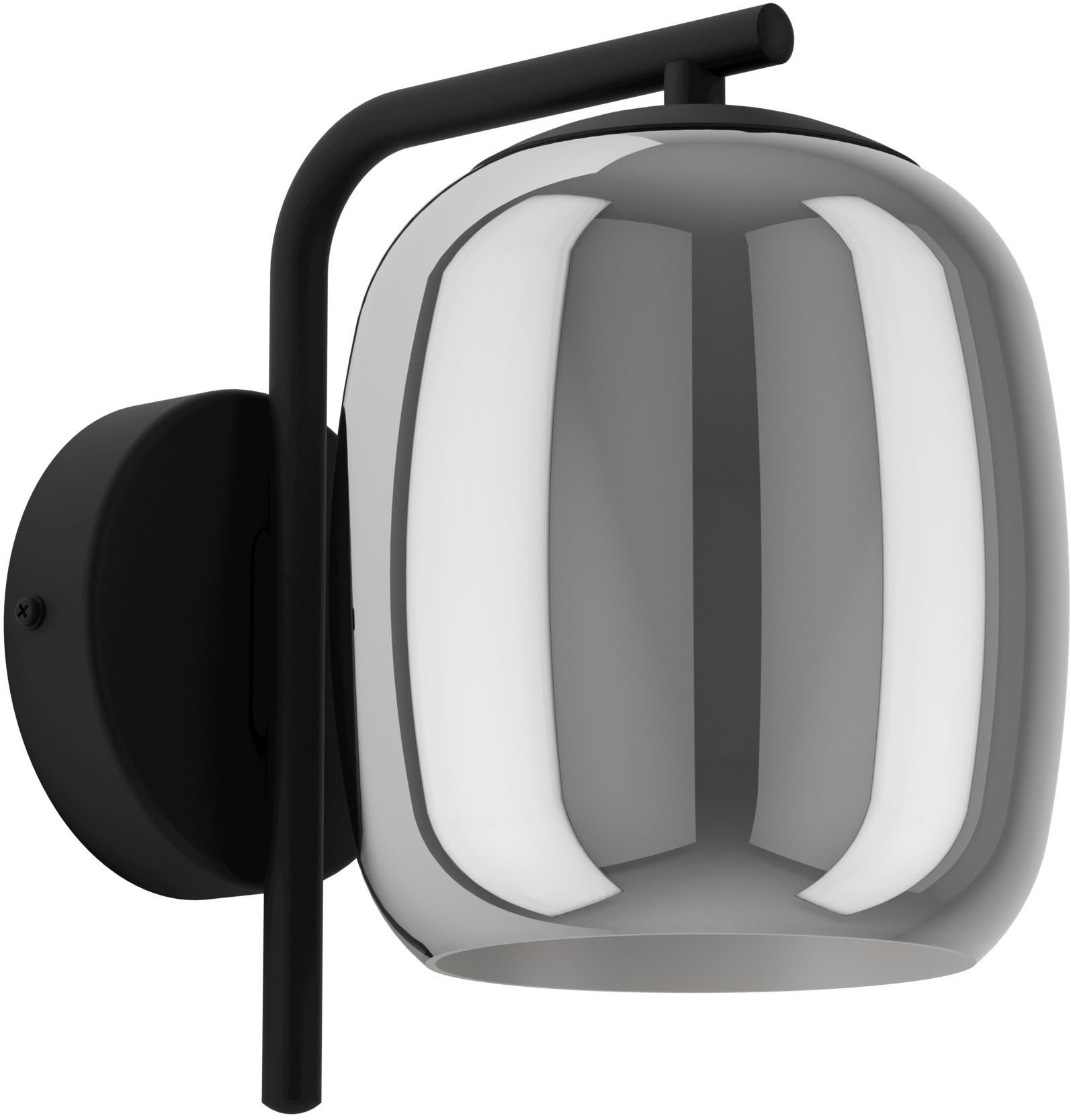 EGLO Wandleuchte CIAMPINO Wandlampe - Stahl - E27 - 1X28W - IP20, ohne Leuchtmittel, Wandstrahler, Wandspot, Wohnzimmer, Flur, L15 x H22 x AL22 cm