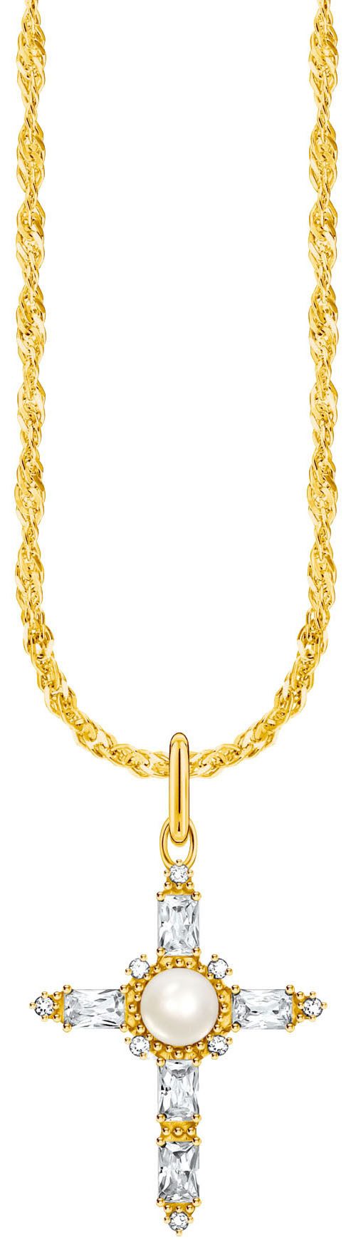 THOMAS SABO Kette mit Anhänger Cross Ro... THOMAS SABO Kette mit Anhänger Cross Ro...