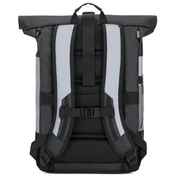 OAK25 Cityrucksack Commute L Rolltop Rucksack (1-tlg), Reflektierend, Wasserabweisend