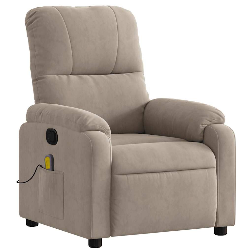 vidaXL Sessel Massagesessel Taupe Mikrofasergewebe (1-St) günstig online kaufen