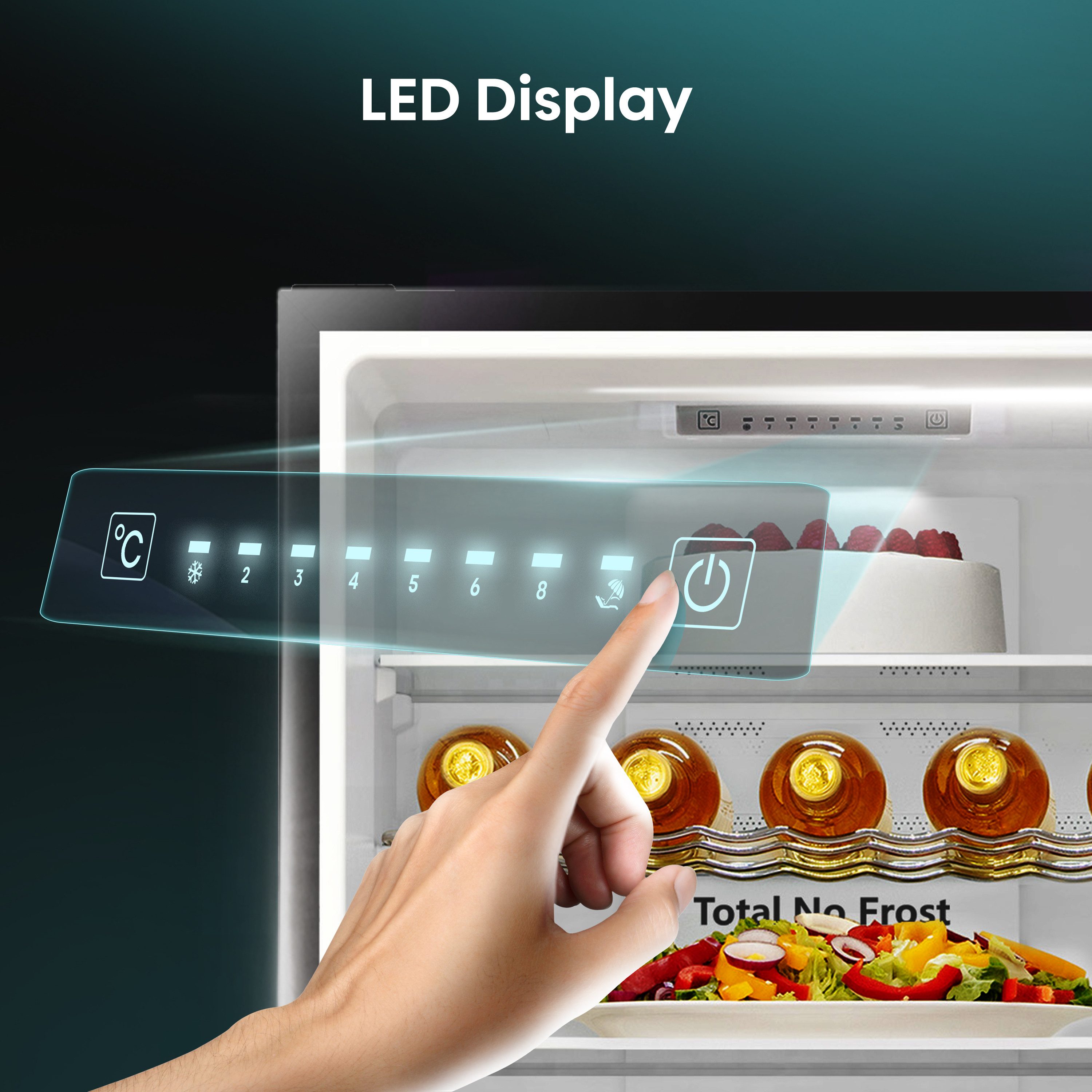 Hisense Kühl-/Gefrierkombination RB440N4AFA, 201,7 cm hoch, 59,5 cm breit, Total No Frost, 0° Cooling Schublade, Flaschenablage, Super Freeze – Bild 5 von 5