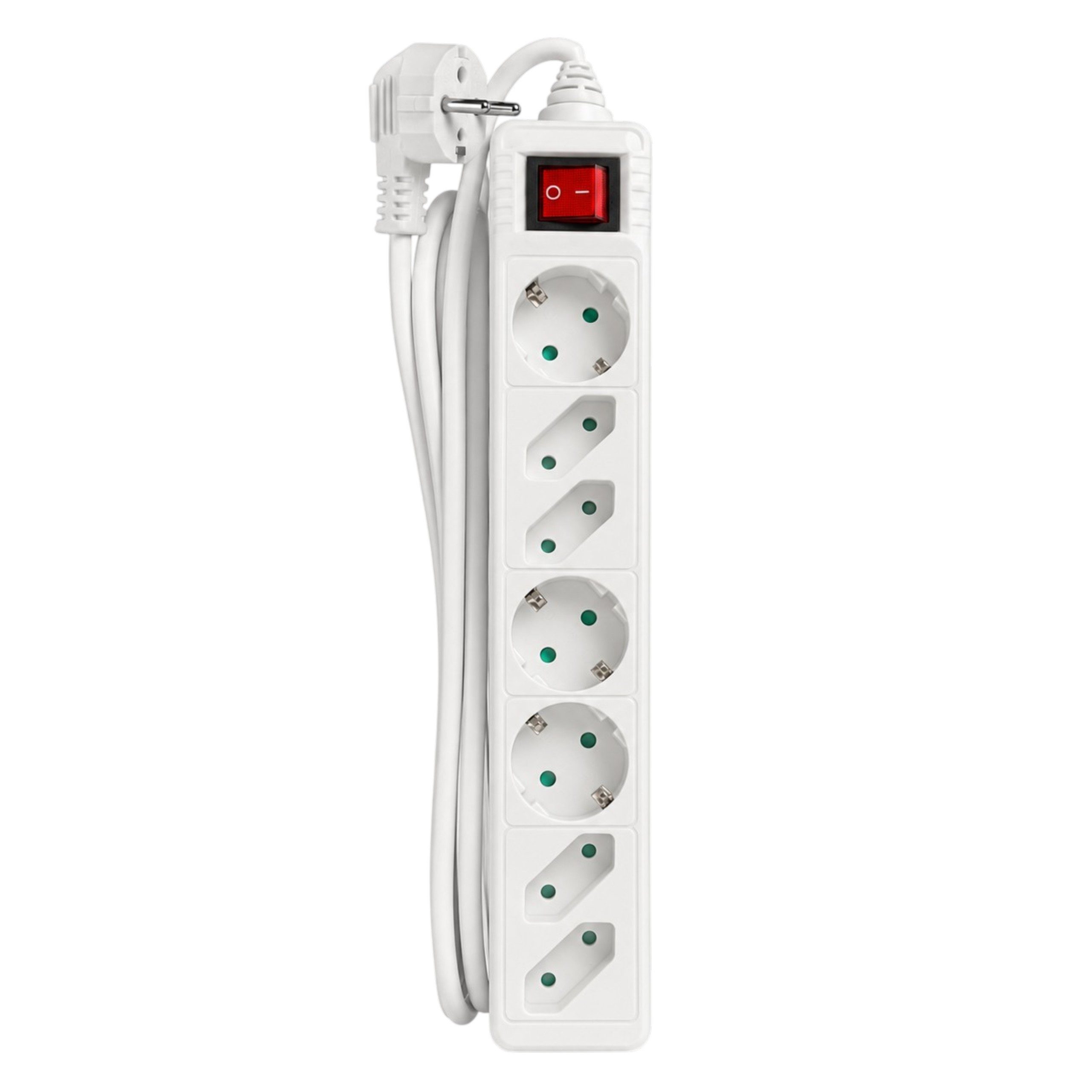 Arcas Arcas 8-fach Steckdosenleiste mit Schalter Weiß, 1,5 m, 3500 W Steckdosenleiste