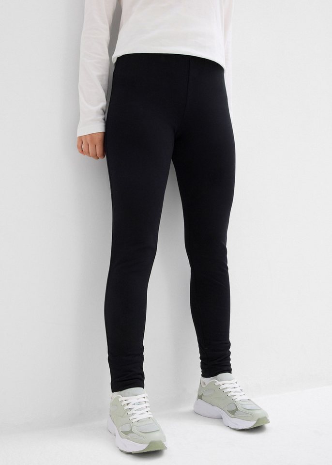 bonprix Thermoleggings aus Baumwolle und Elasthan, elastischer Gummizug, schmale Passform