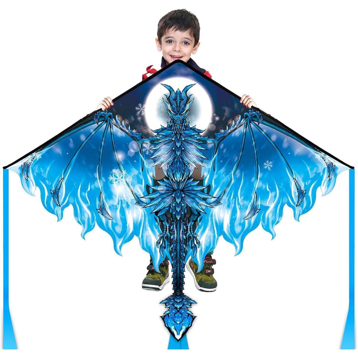 LuxusKollektion Flug-Drache Kinder/Erwachsene Drachen 60 Zoll blau