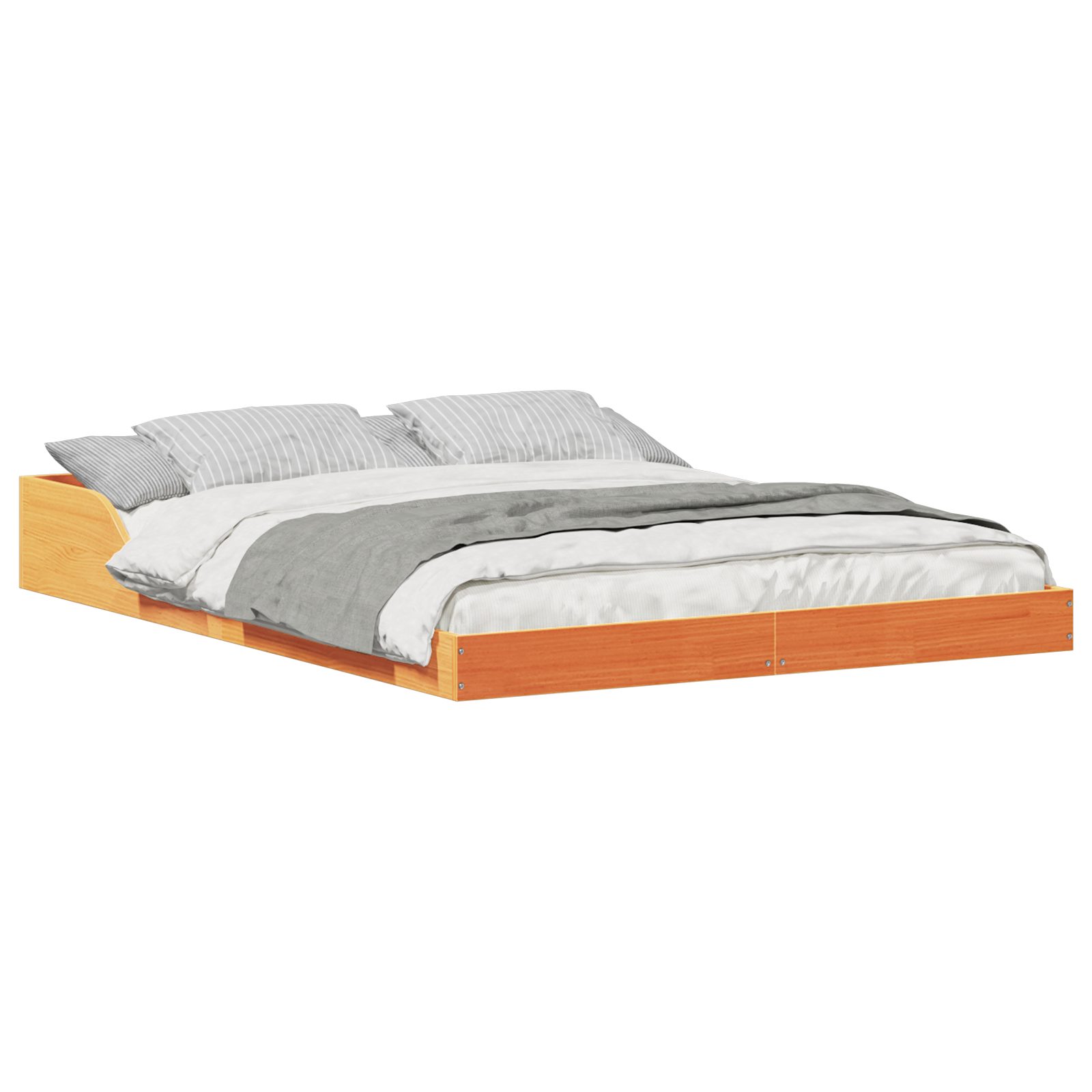 vidaXL Bett Bettgestell Wachsbraun 140 x günstig online kaufen