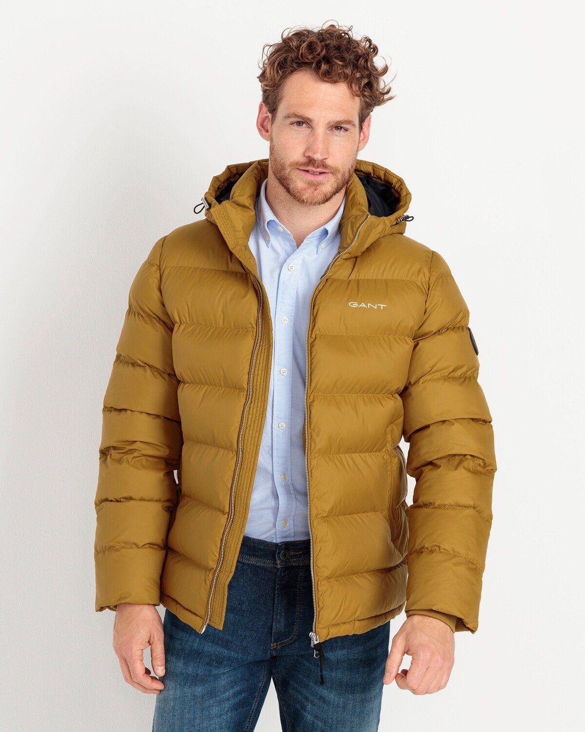 Gant Kapuzen-Steppjacke Steppjacke Senf