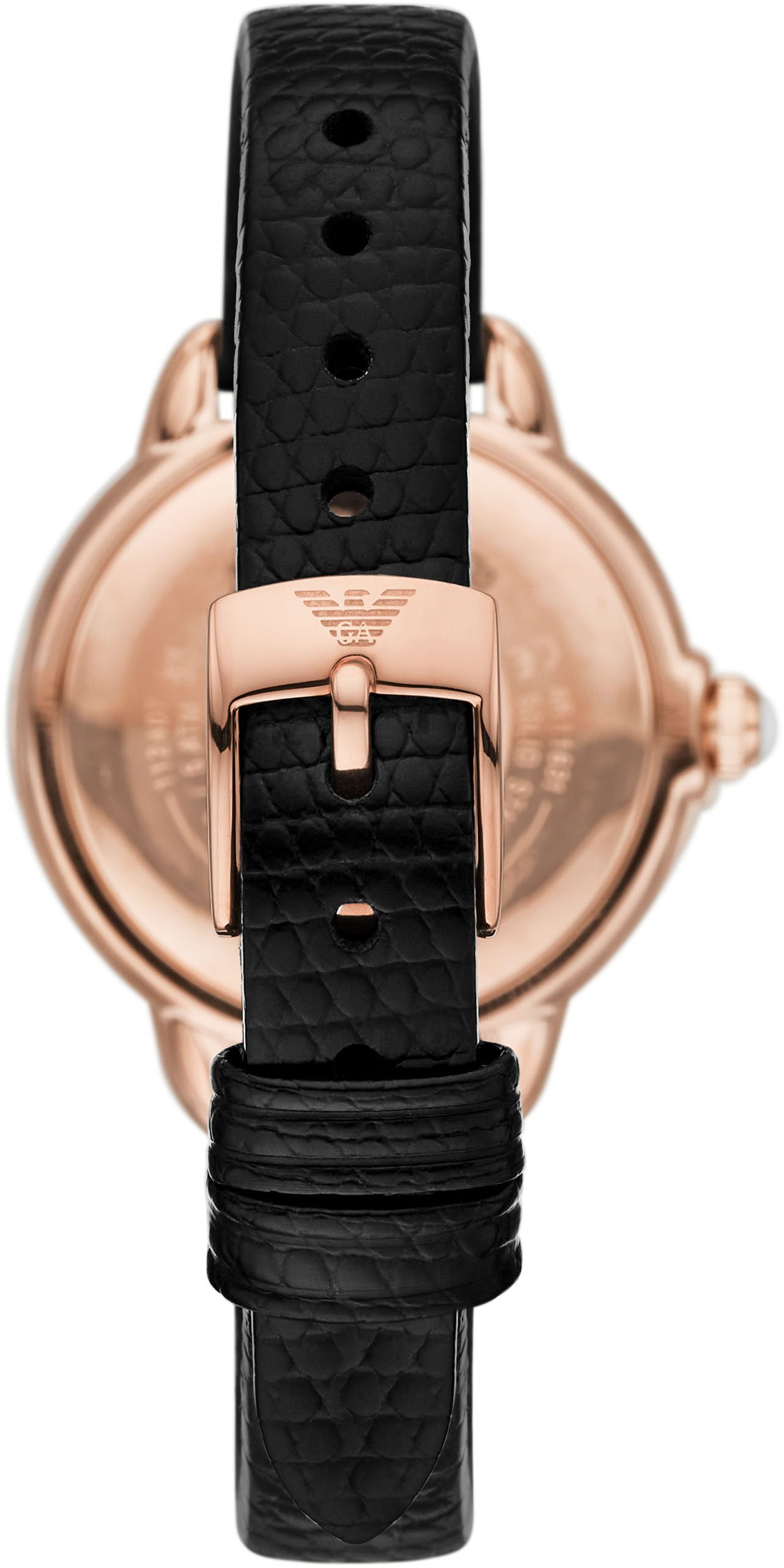 Emporio Armani Quarzuhr AR11631, Armbanduhr, Damenuhr, Lederarmband, analog