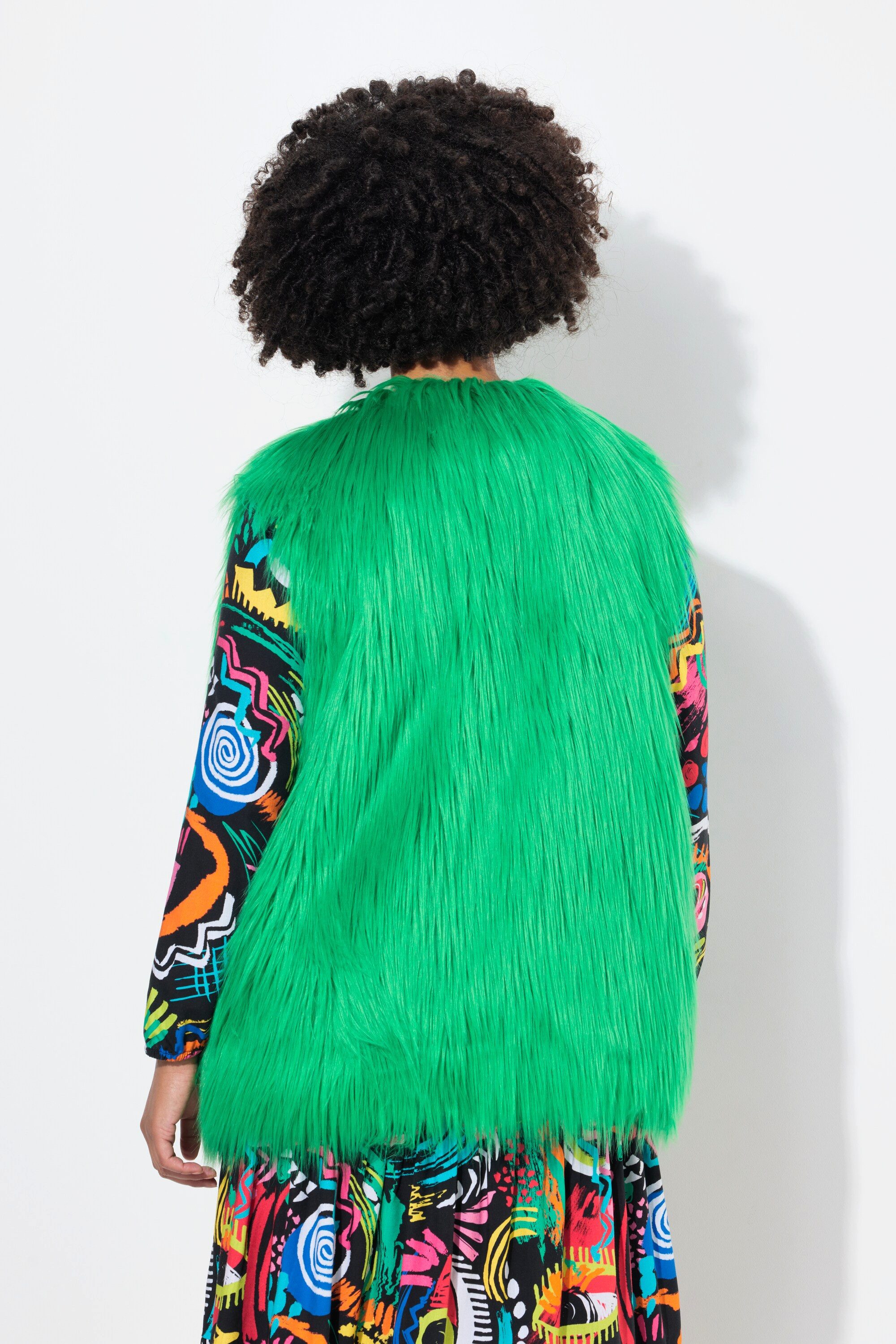 Angel of Style Steppweste Weste Straight Fit Neon FakeFur offene Form