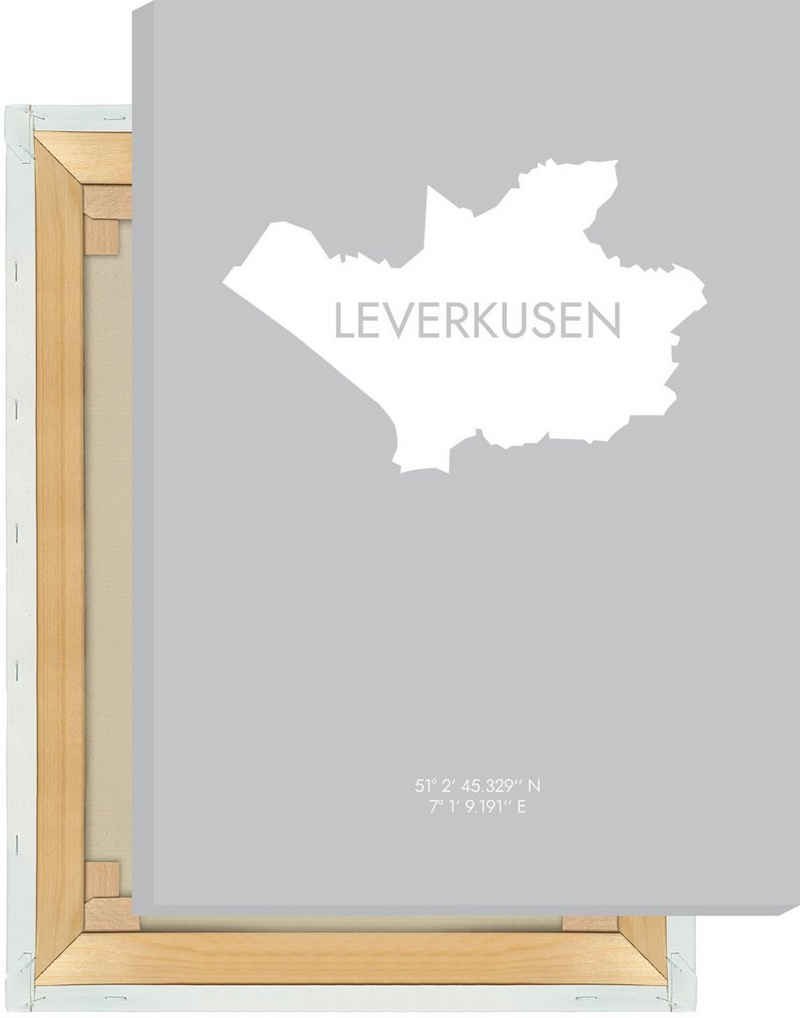 MOTIVISSO Leinwandbild Leverkusen Koordinaten #6