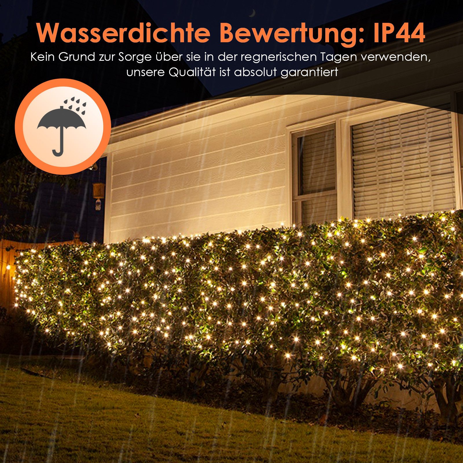 Clanmacy LED-Lichternetz Solar Lichternetz Lichterkette 8 günstig online kaufen