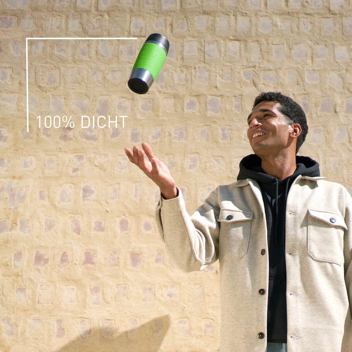 Emsa Thermobecher Travel Mug Classic, mit 360°-Trinköffnung, auslaufsicher, rutschfest, Edelstahl, Kunststoff, Silikon, 4h heiß, 8h kalt - 360 ml / 6h heiß, 12h kalt - 500 ml, 100% dicht