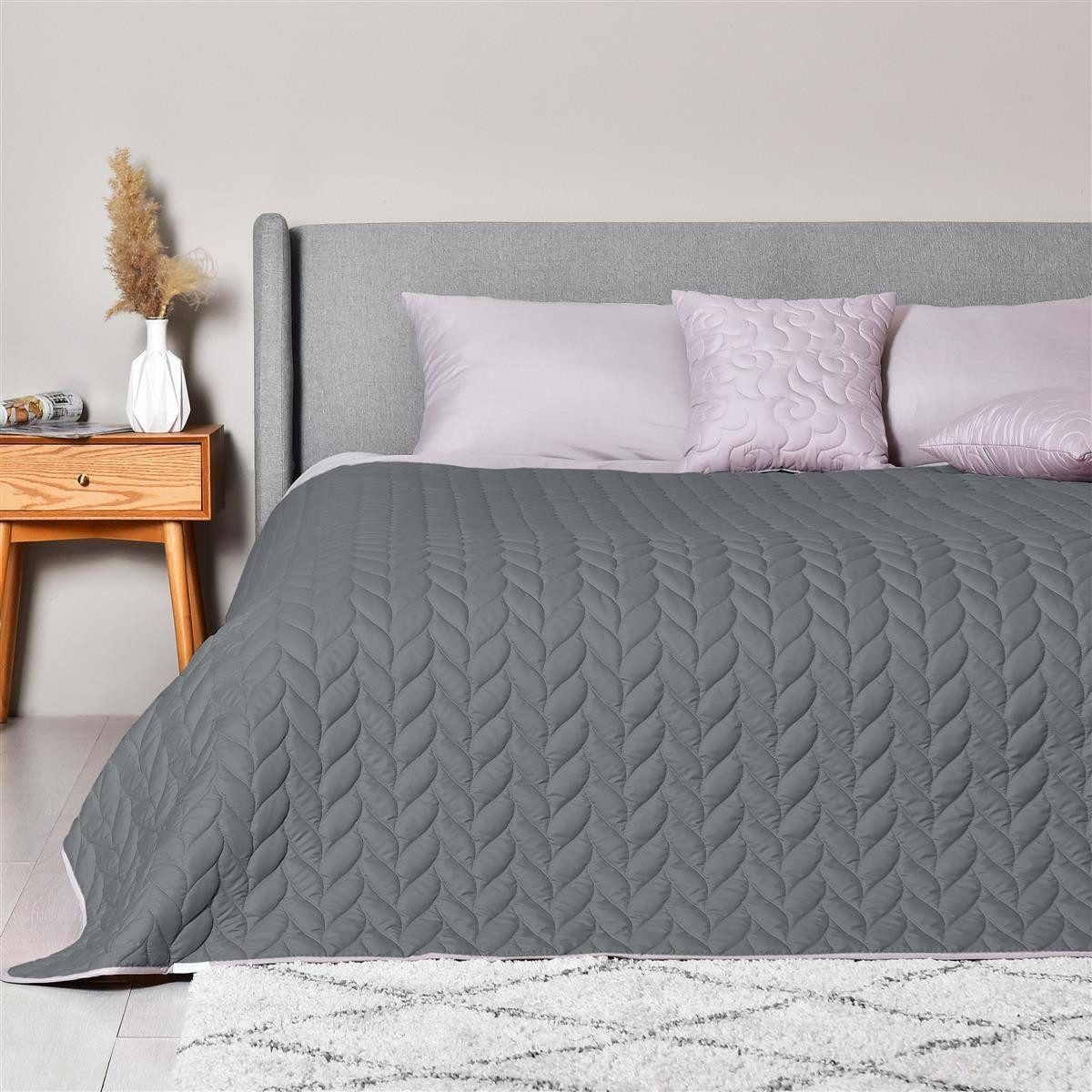 SEI Design Bettüberwurf Tagesdecke Überwurf für Bett Sofa - Zopf-Steppung – günstig online kaufen