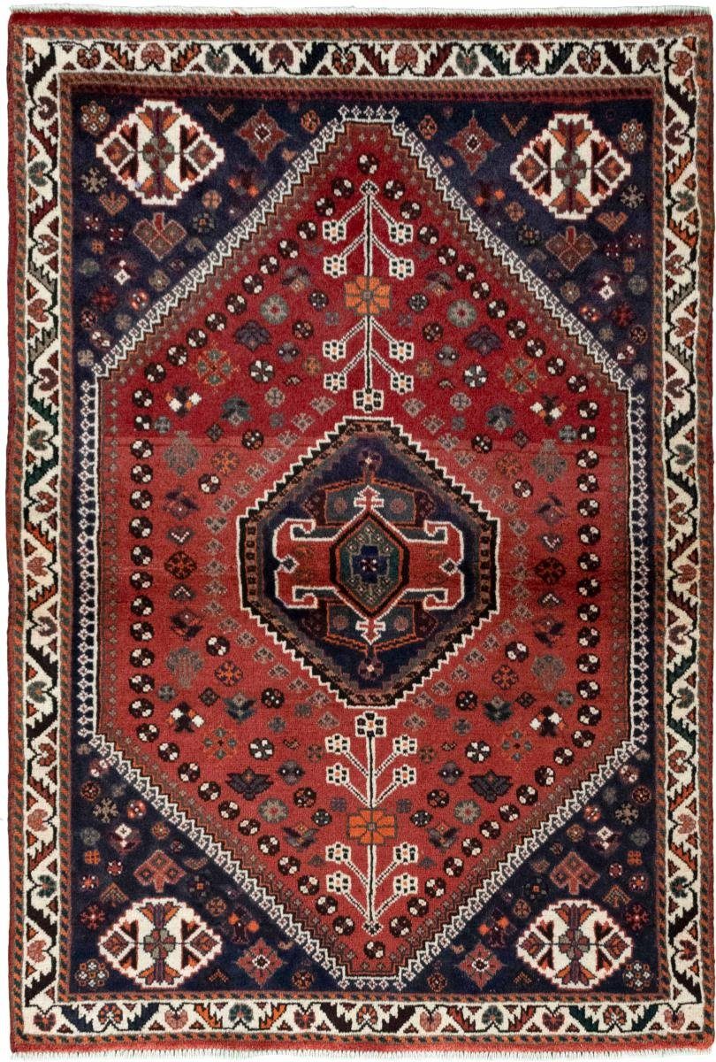 Orientteppich Shiraz 104x153 Handgeknüpfter Orientteppich / Perserteppich, Nain Trading, rechteckig, Höhe: 10 mm