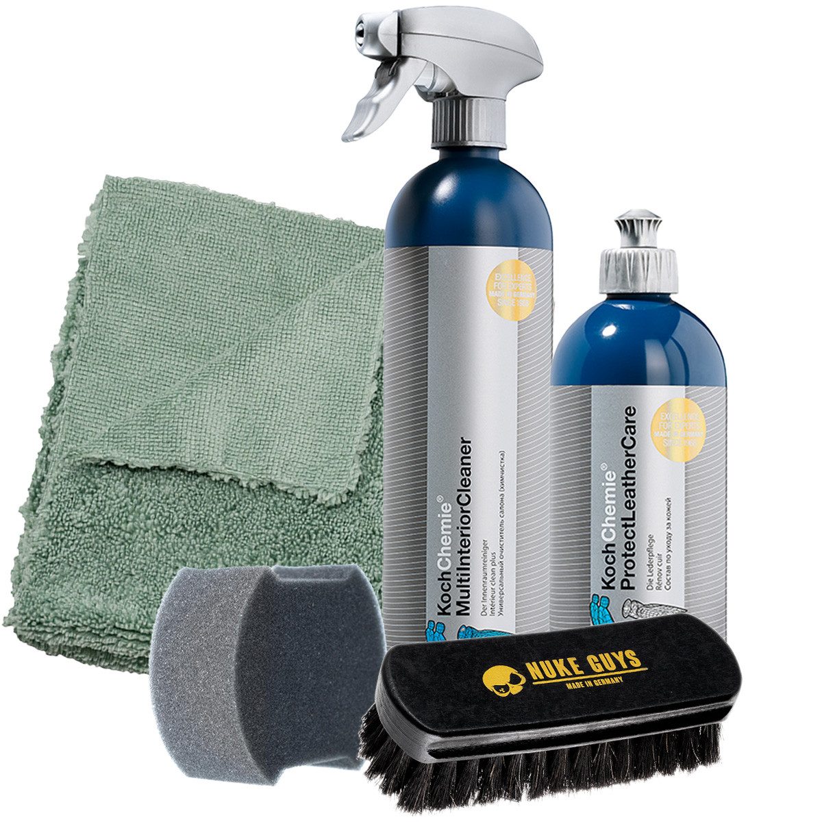 autopflege Lederpflege Innenraum Set Multi Interior Cleaner Protect Leather Care Auto-Reinigungsmittel (Set, [5-St. Auto Lederpflege Set, Innenreiniger Set, mit Bürste)