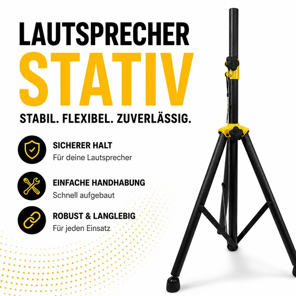PremiumX Lautsprecherständer Lautsprecherständer 2x Dreibein Stativ Lautsprecher Boxen Ständer