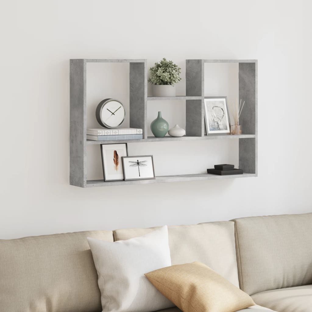 vidaXL Regal Wandregal Betongrau 99x15x60 cm günstig online kaufen