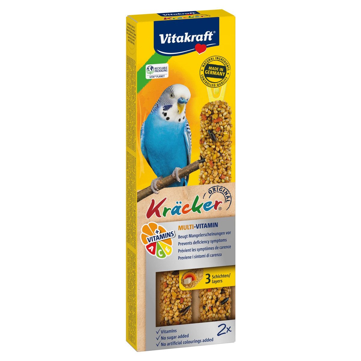 Vitakraft Kräcker® Multi Vitamin 2er 60 g, Trockenfutter für: Vogel