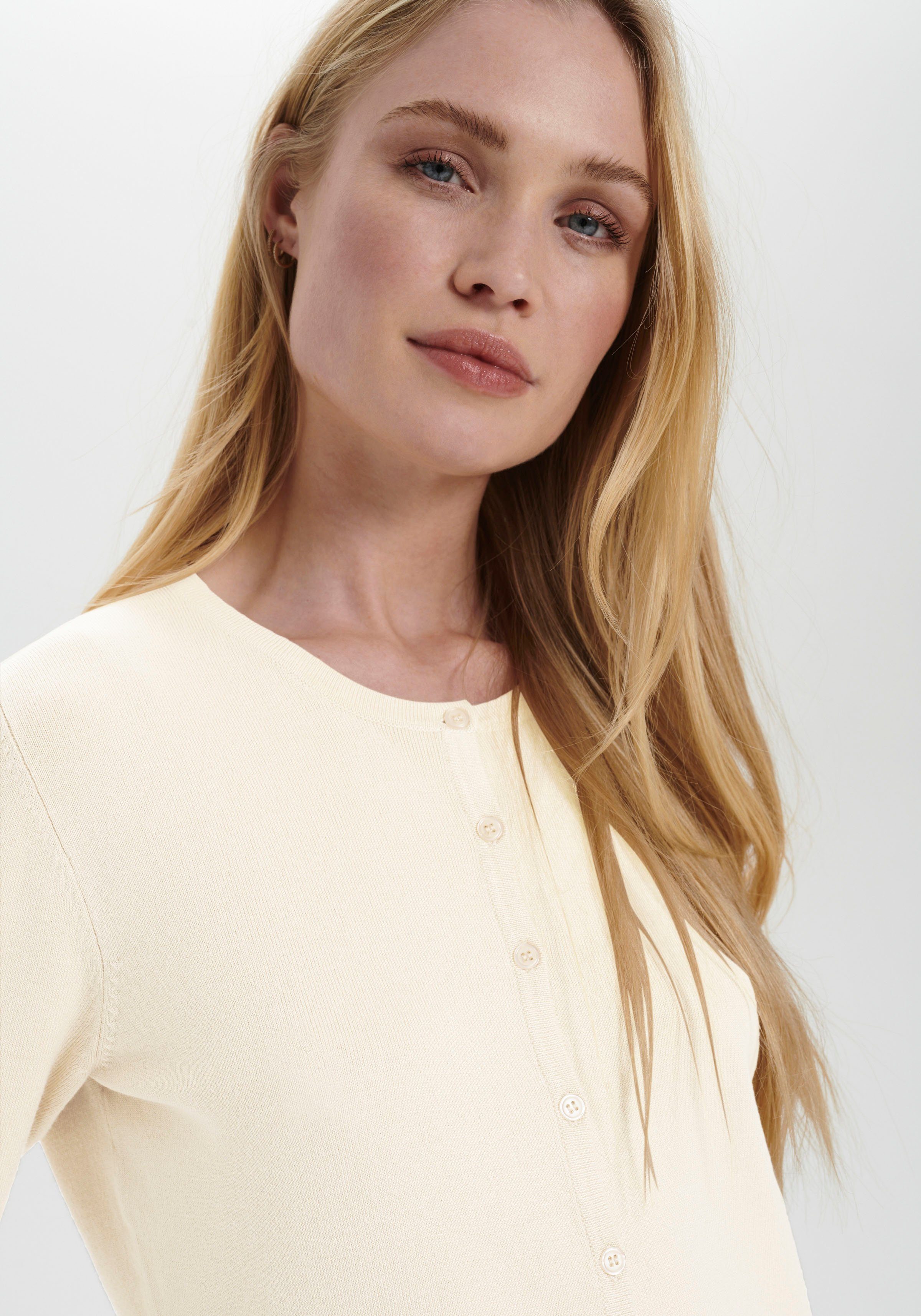 Saint Tropez Strickjacke A8661, MilaSZ R-Neck Cardigan Viskose Feinstrick, günstig online kaufen