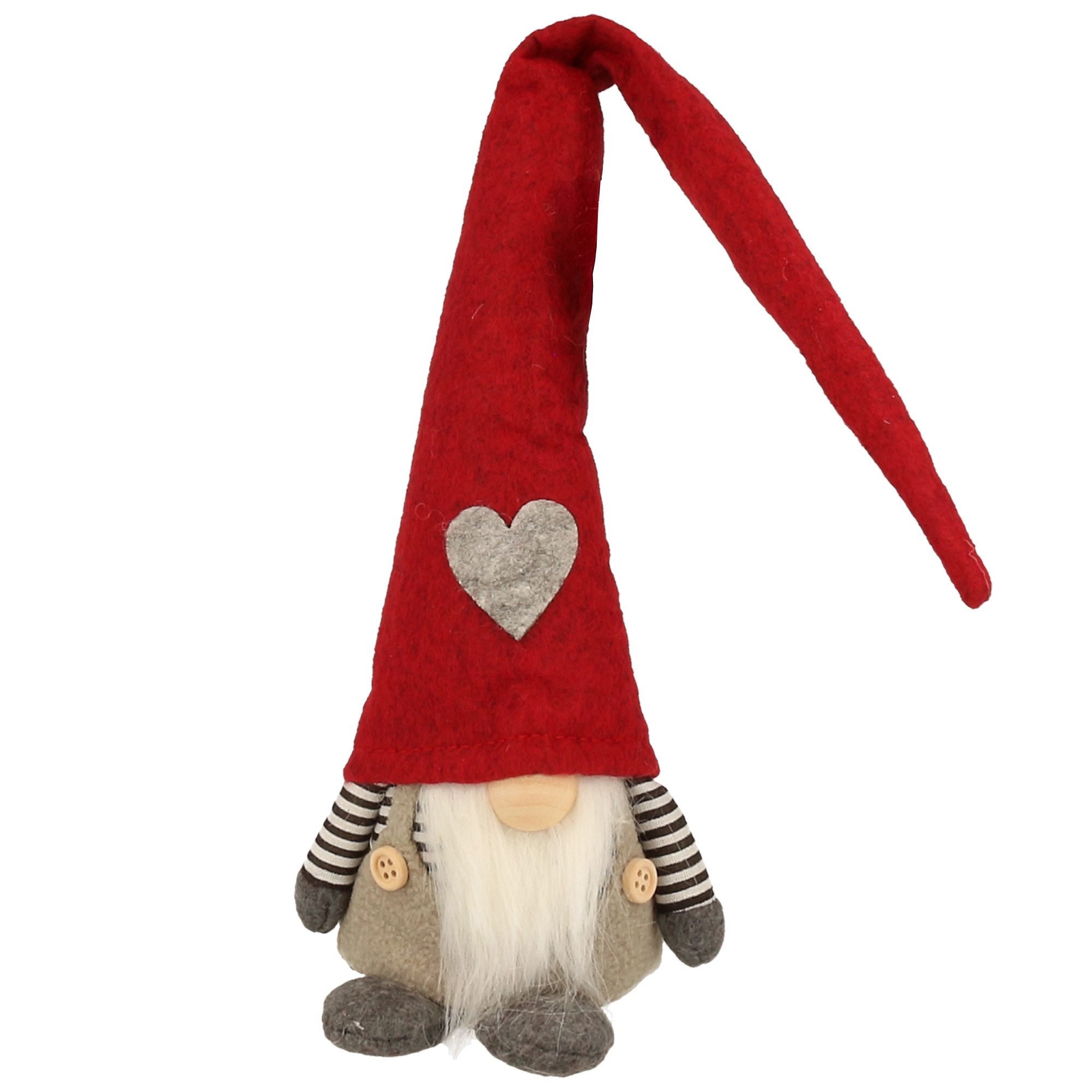 XiRRiX Wichtel Wichtel Dekowichtel Gnom "Finn" H: 40 cm (Wichtelfigur H: 40 cm, Weihnachts Deko), mit wunderschöner langer Mütze und weißem Kunsthaarbart