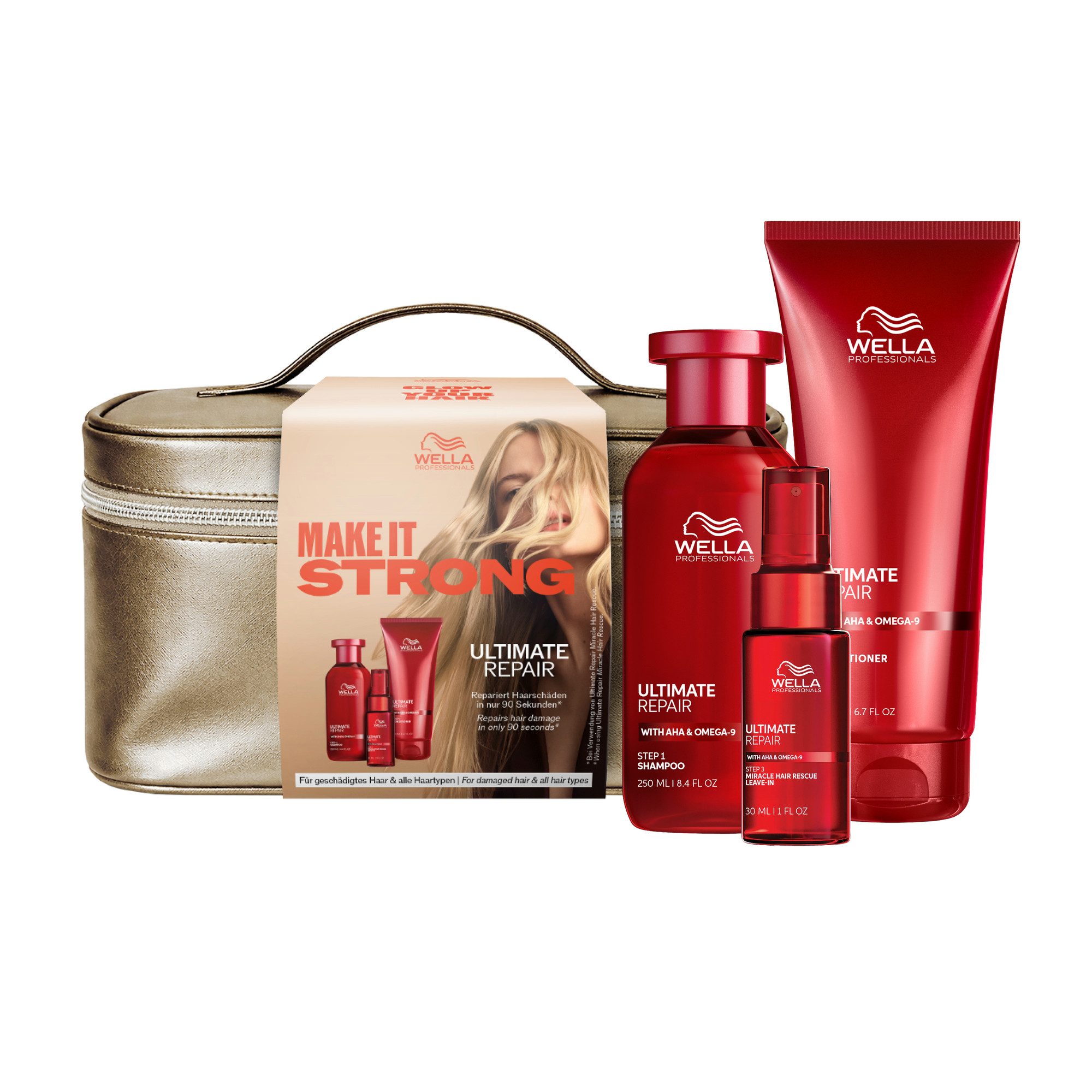 Wella Professionals Haarpflege-Set Wella Professionals Ultimate Repair Geschenkset, Set, Shampoo, Conditioner und Feuchtigkeitsspray