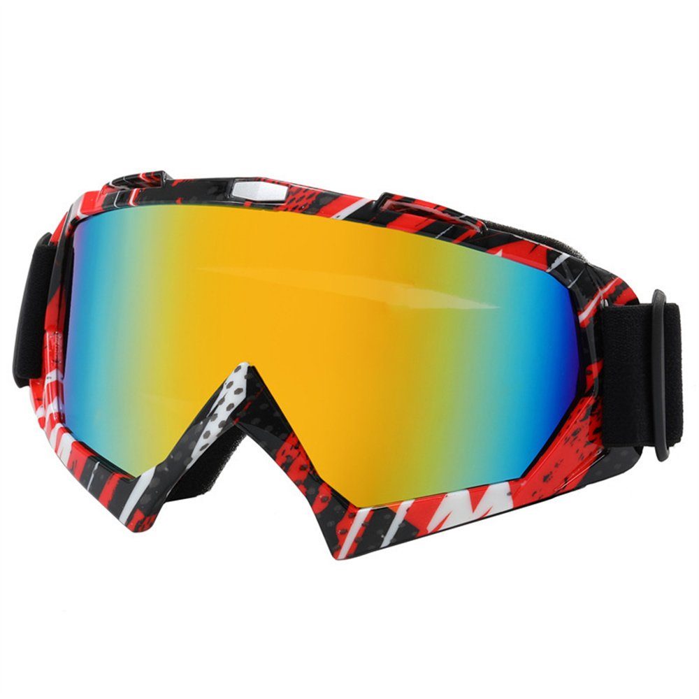für Outdoor-Sportarten für Skibrille winddichte Erwachsene, Skibrille Rot Skibrille Rouemi