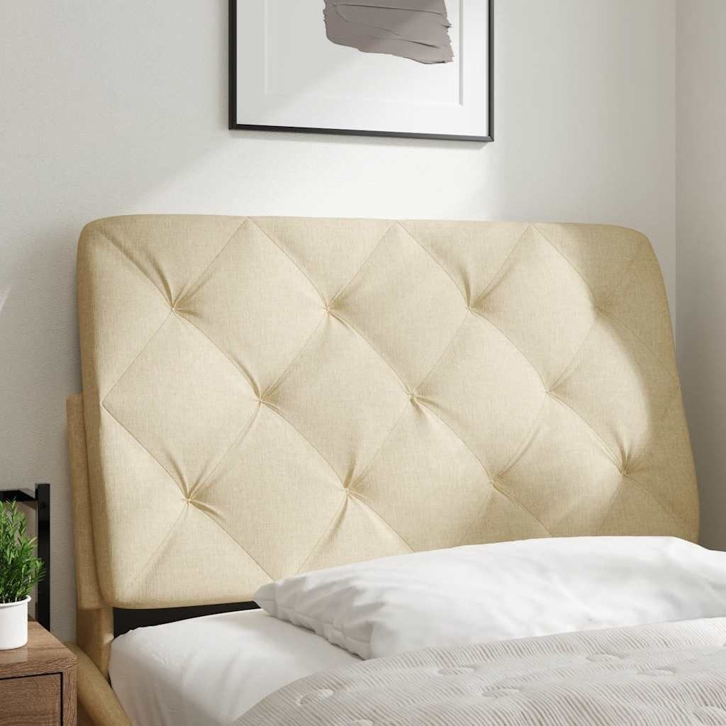 vidaXL Bett Kopfteil-Kissen Creme 90 cm Stoff (1-tlg) günstig online kaufen