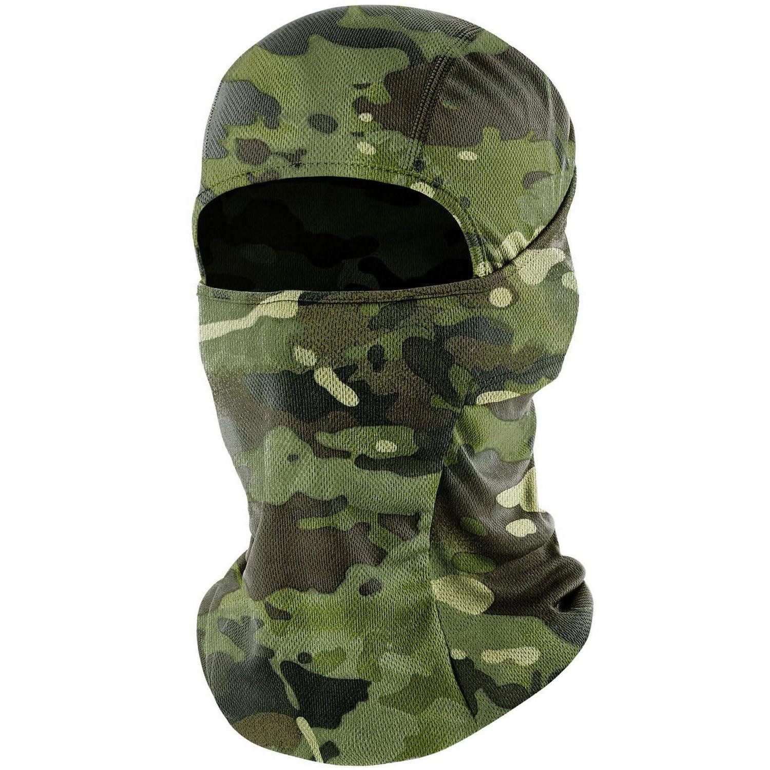 Sturmhaube Sturmhaube Skimaske Balaclava Grün-Tarnung 1 stück (1er Pack) 1