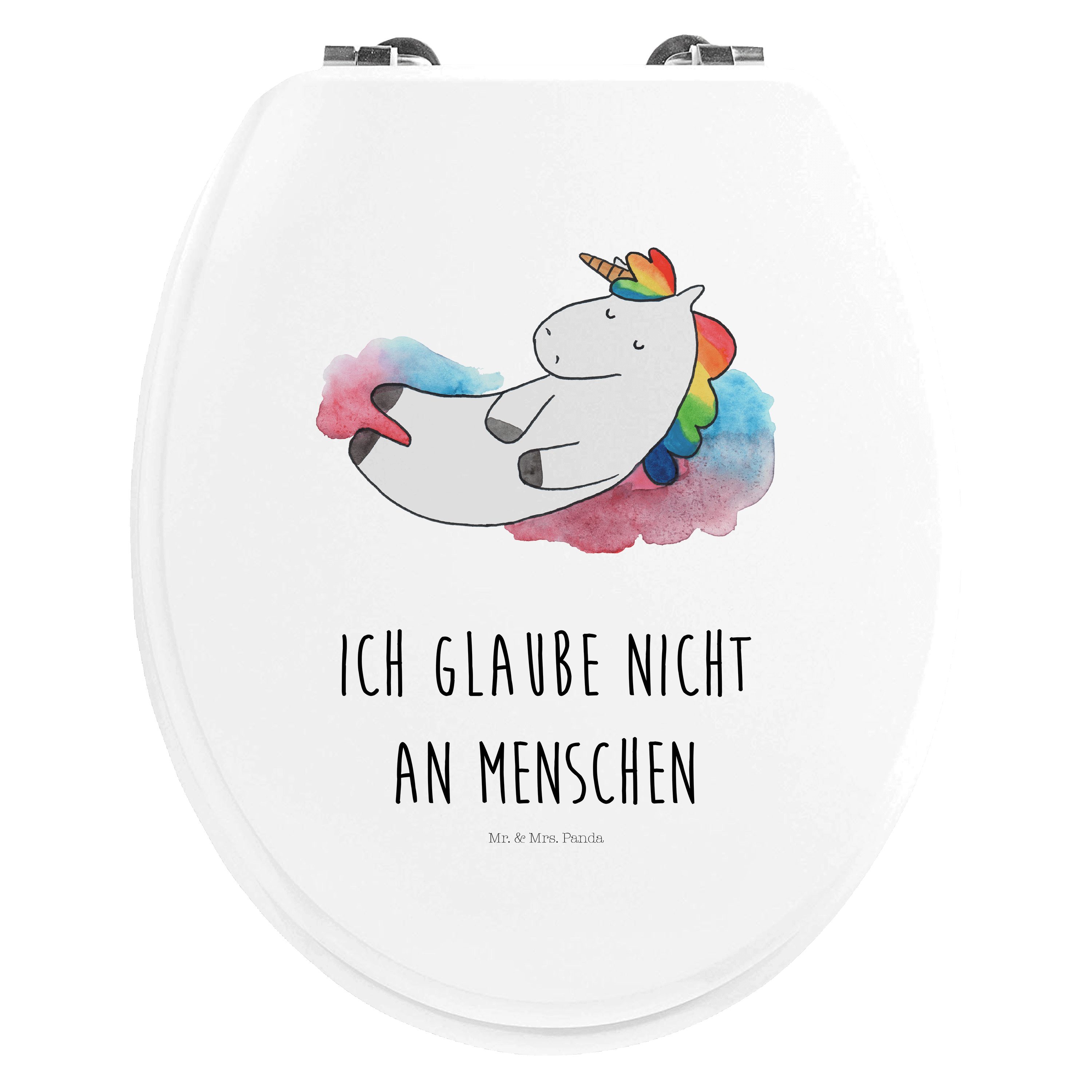 WC-Sitz Einhorn Wolke 7 - Weiß - Geschenk, Einhörner, Einhorn Deko, Unicorn