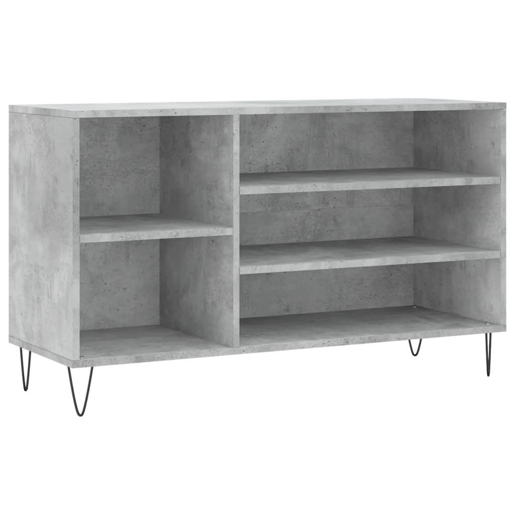 vidaXL Schuhregal Schuhregal Betongrau 102x36x60 cm Holzwerkstoff, 1-tlg.