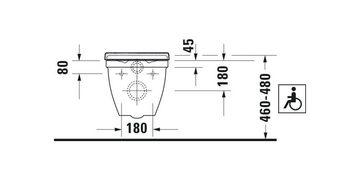 Duravit Bidet Wand-WC STARCK 3 VITAL ti. 360x700mm barrierefr HG weiß