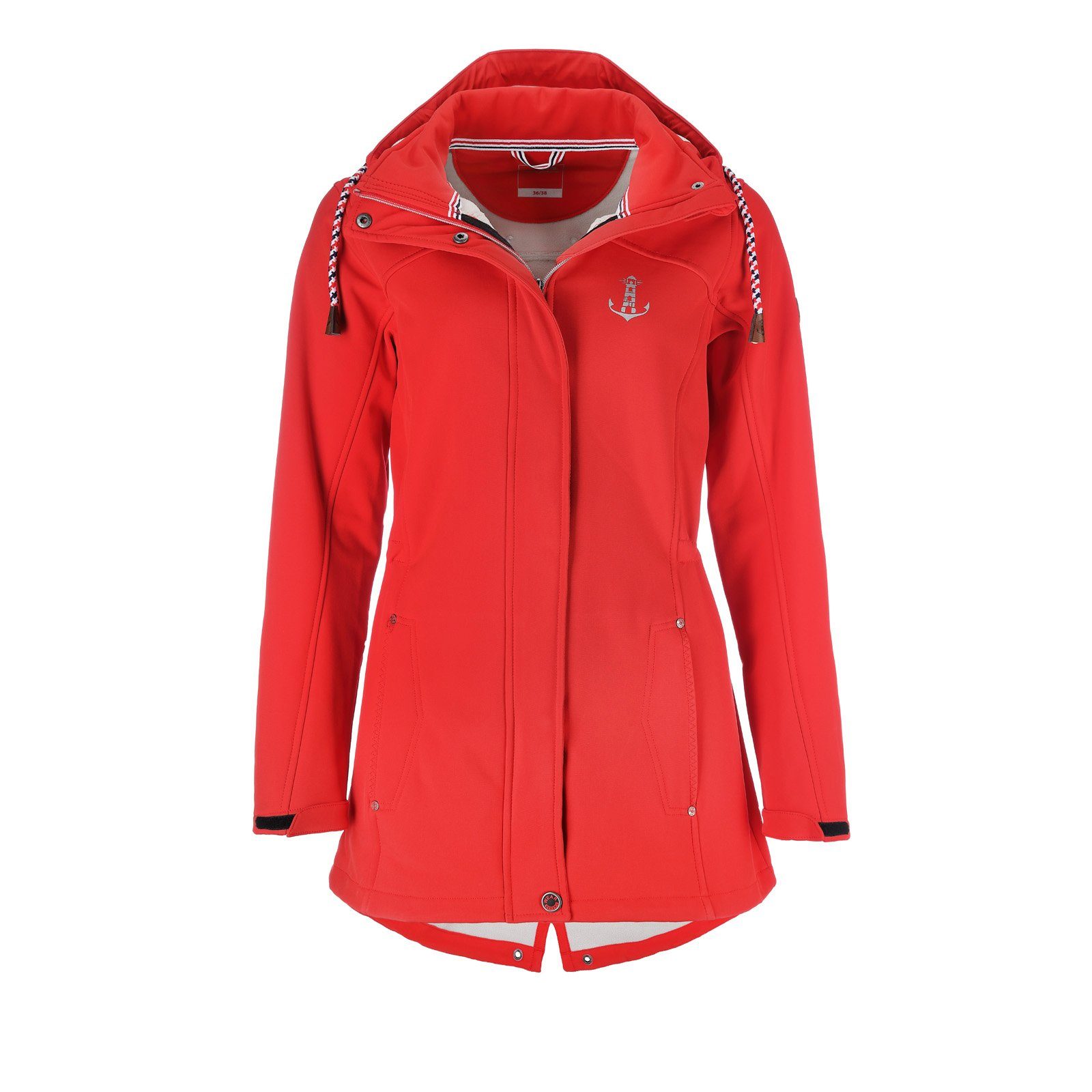 tomBrook Softshelljacke Damen Softshell-Mantel Leuchtturm - Regenjacke mit abnehmbarer Kapuze