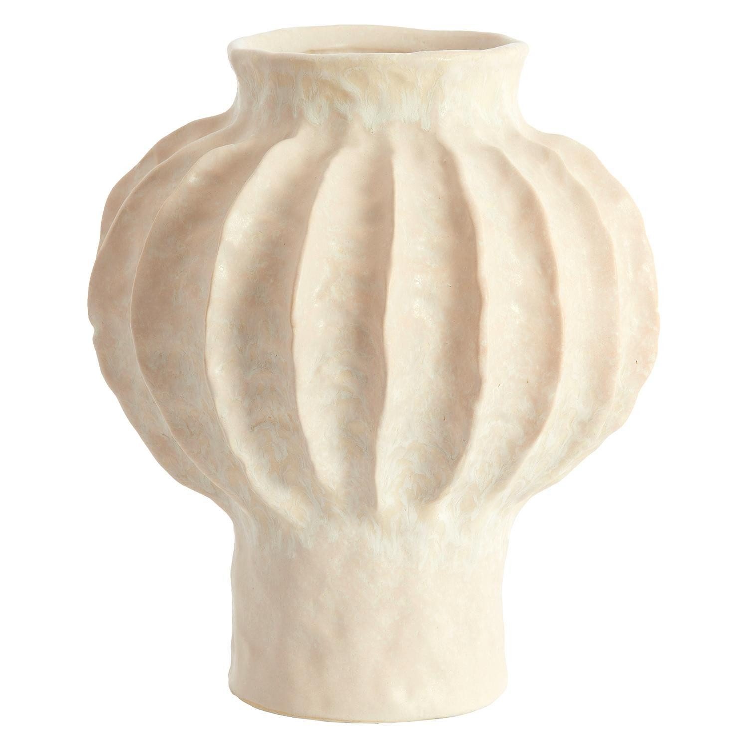Light & Living Dekovase HAKONE, Vase, Creme, Keramik, H 28,5 cm (1 St), besondere Oberflächenstruktur