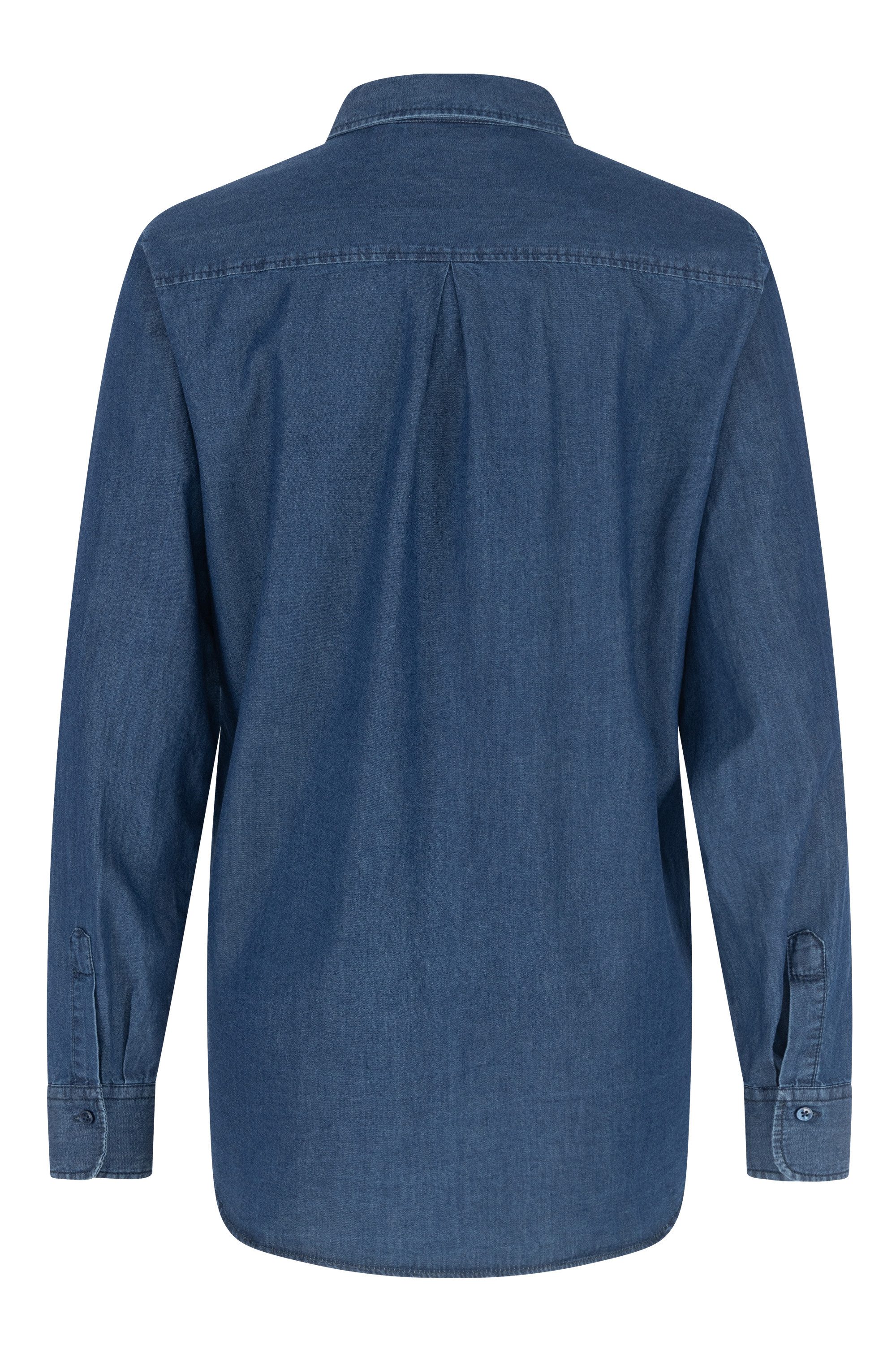 Eterna Blusentop ETERNA REGULAR FIT Langarm Bluse dunkelblau 5512-17-D320