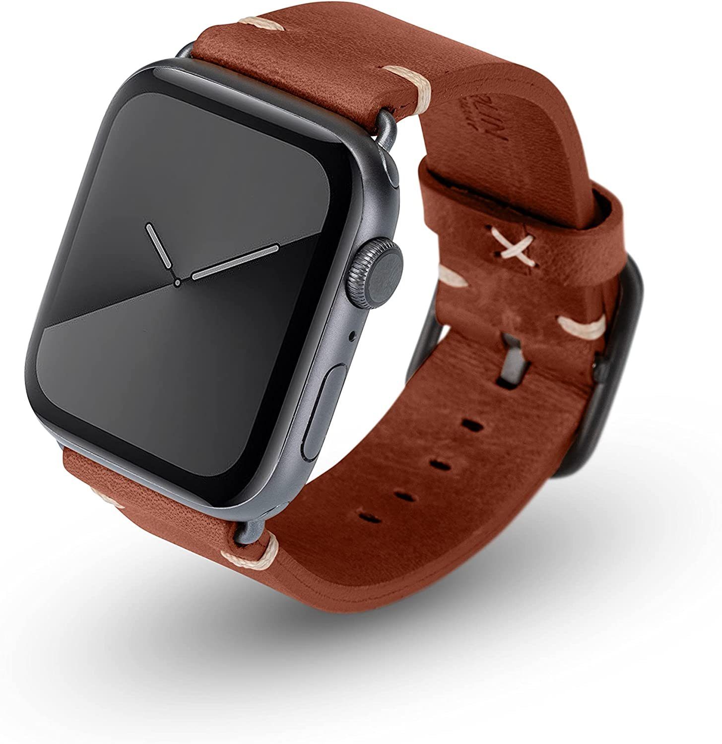 JT Berlin Smartwatch-Armband Watchband Alex Vintage, [Apple Watch Ultra / Series 4-8 Echtleder-Armband]