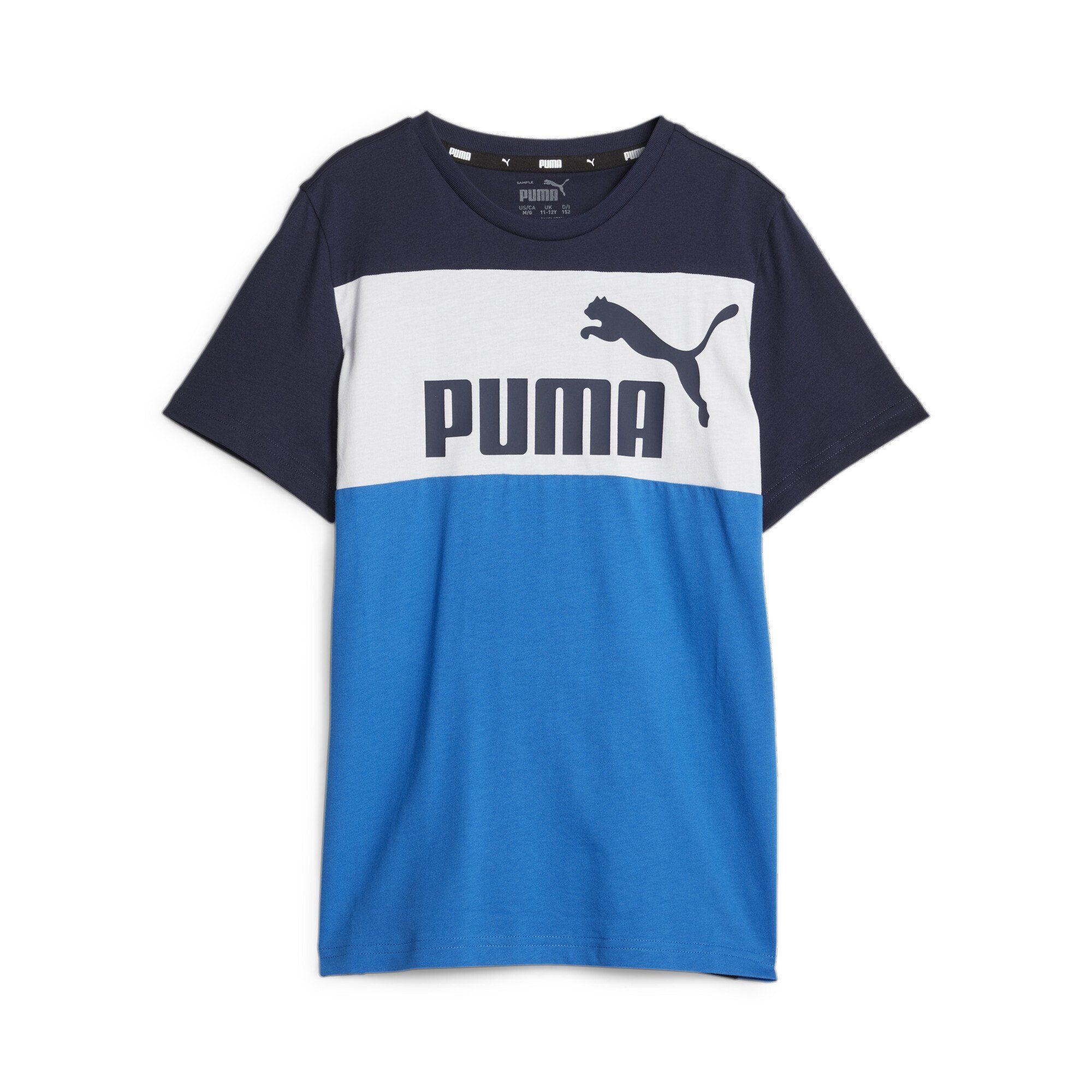 PUMA T-Shirt Essentials+ T-Shirt in Blockfarben Jugendliche Racing Blue Xx
