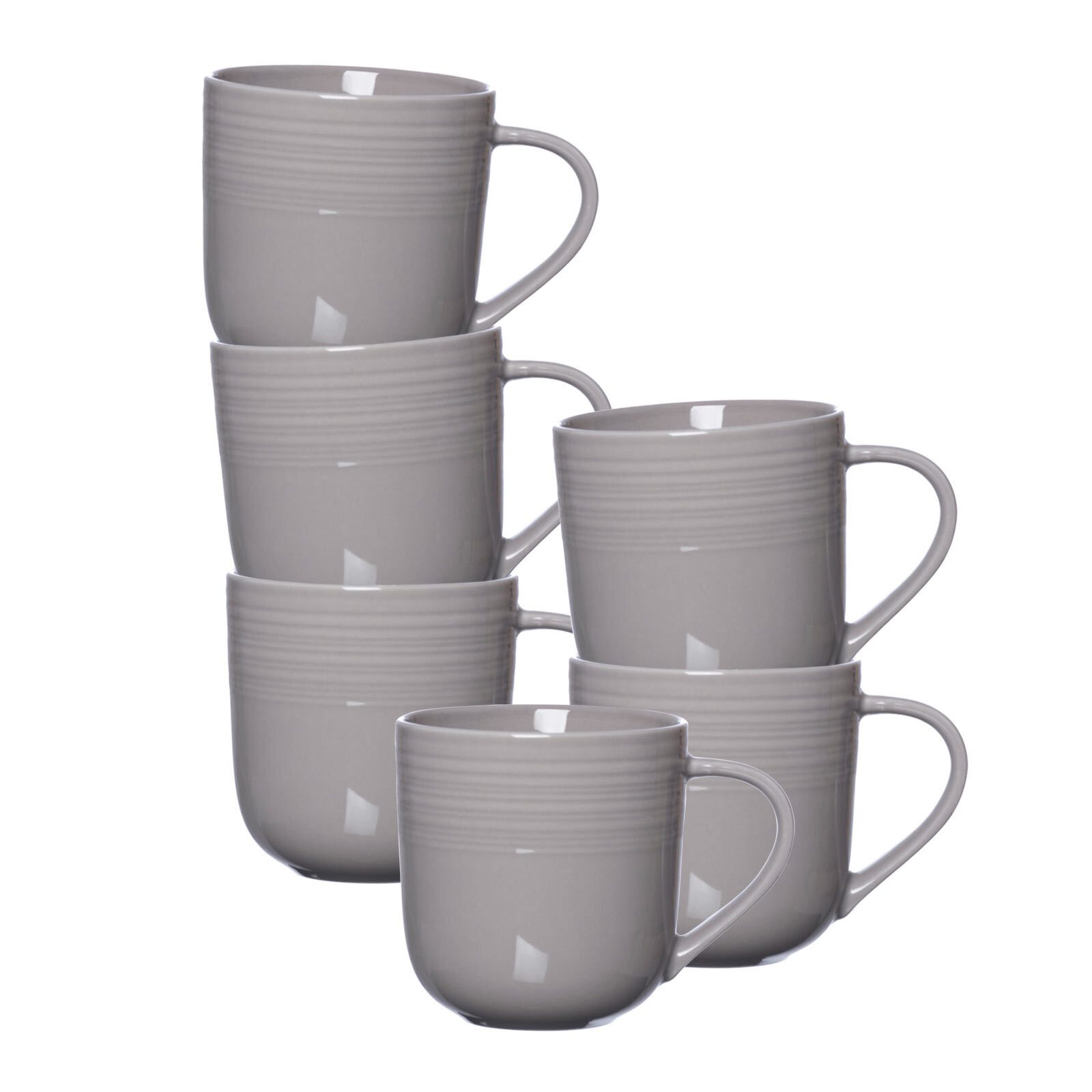 Ritzenhoff & Breker Becher Levi Kaffeebecher 400 ml 6er Set, 6-tlg., Porzellan