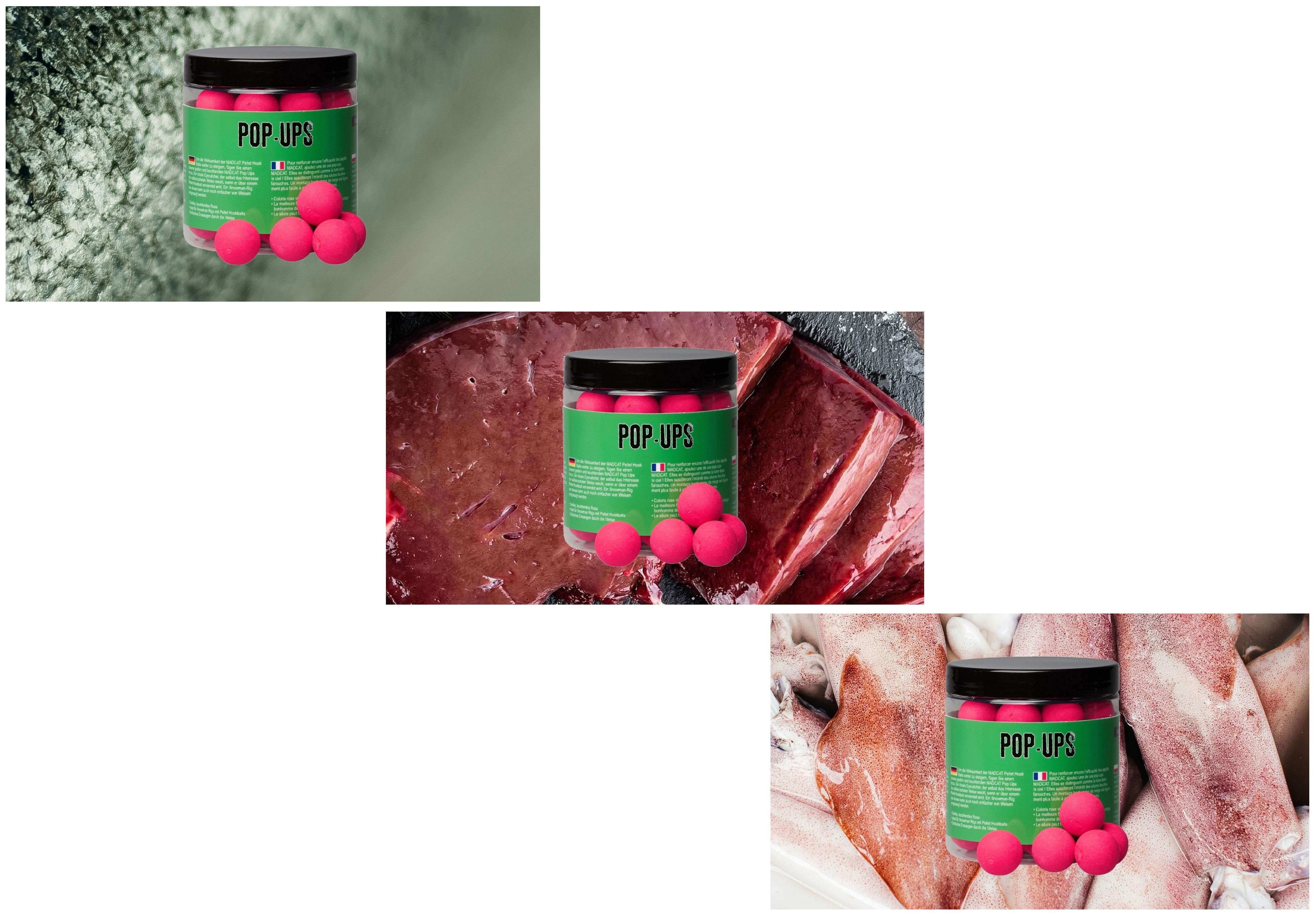 MADCAT Kunstköder MADCAT Pop UP Bait Boilies 20mm - 3 Geschmäcker wählbar - Wels Karpfen, Farbe grelles Pink