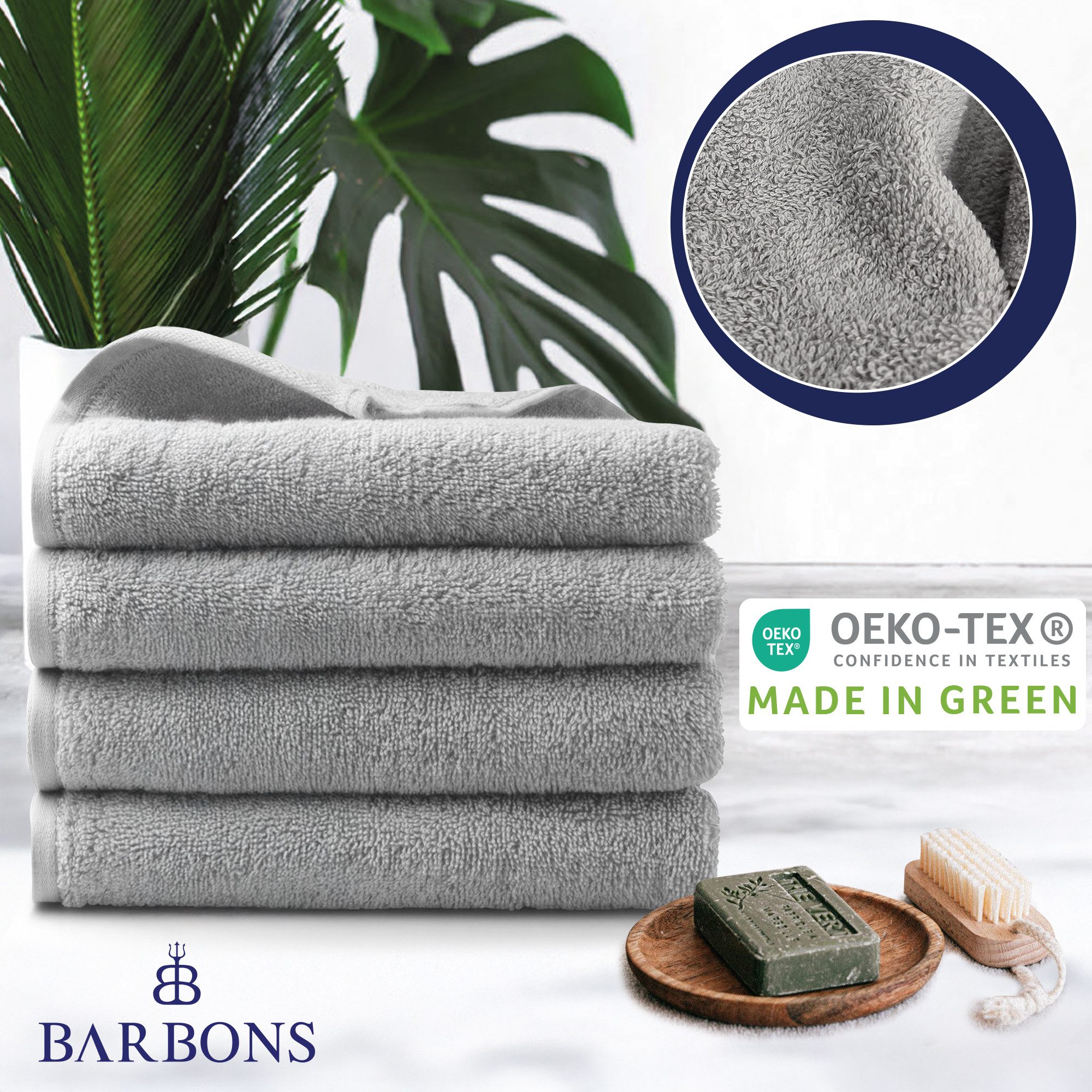 BARBONS Handtücher Set – 8-tlg Handtuch Set 50 x 100 cm für Badezimmer, Gäs günstig online kaufen