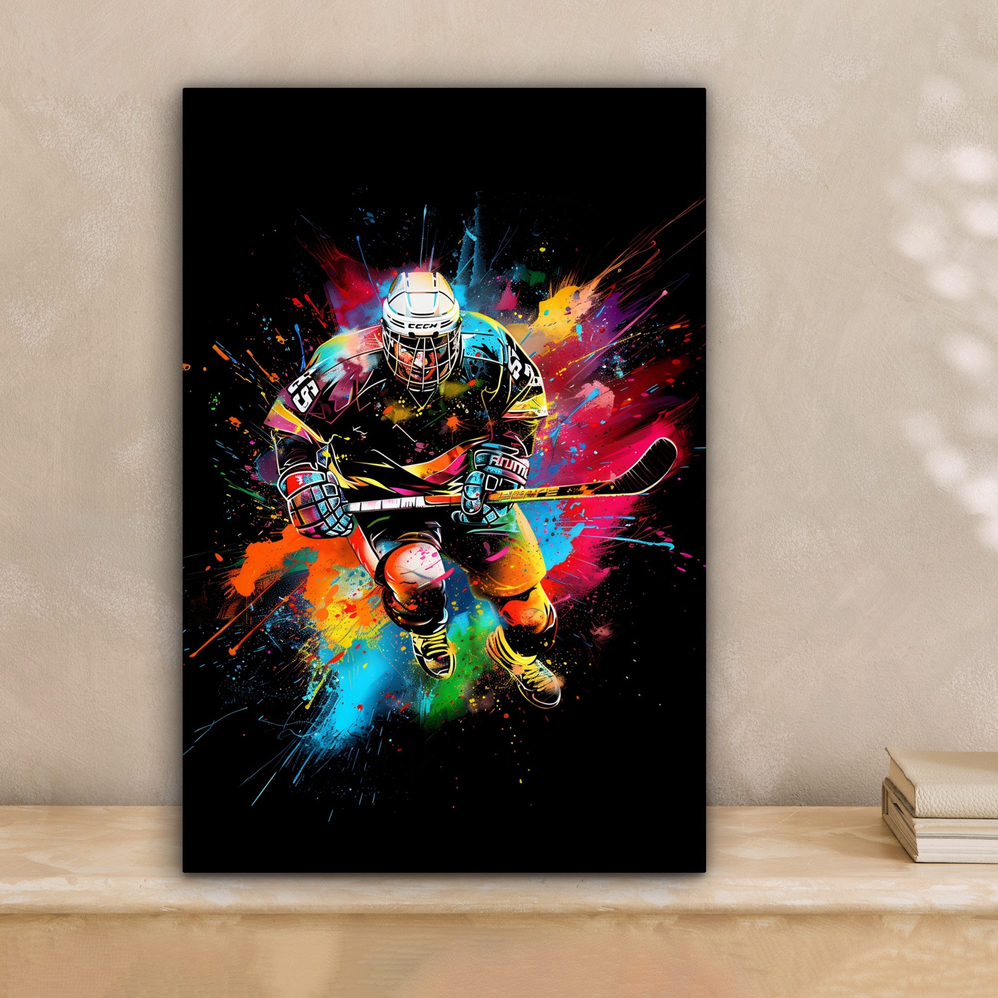 OneMillionCanvasses® Leinwandbild Graffiti - Sport - Eishockey - Eishockey, günstig online kaufen