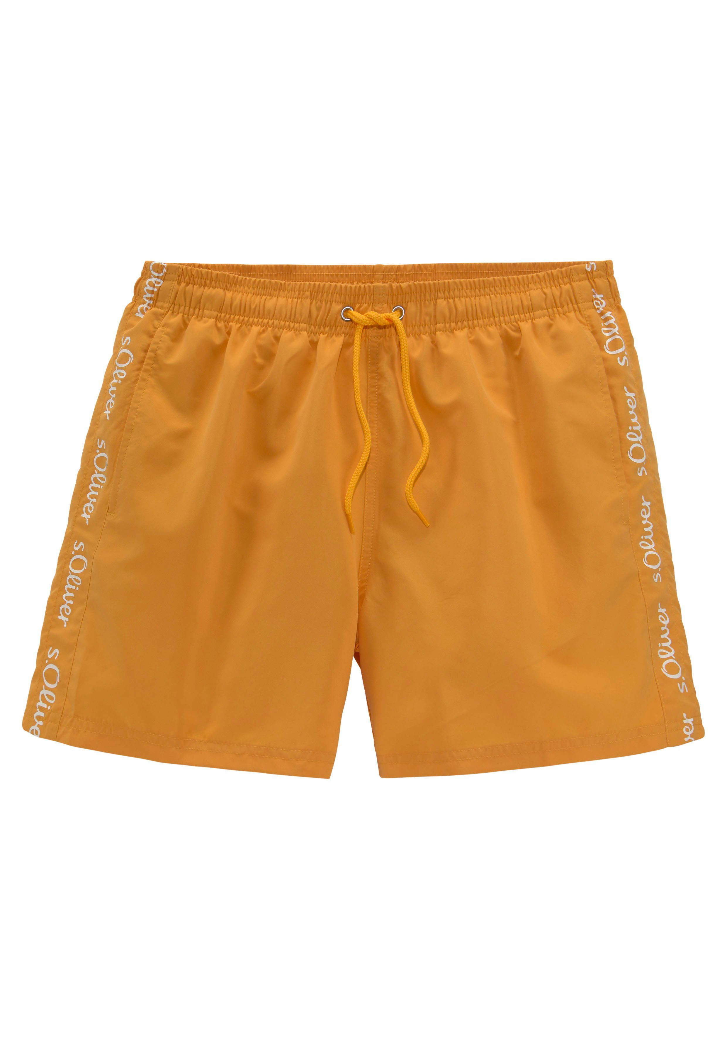 s.Oliver Badeshorts mit Markenschriftzügen