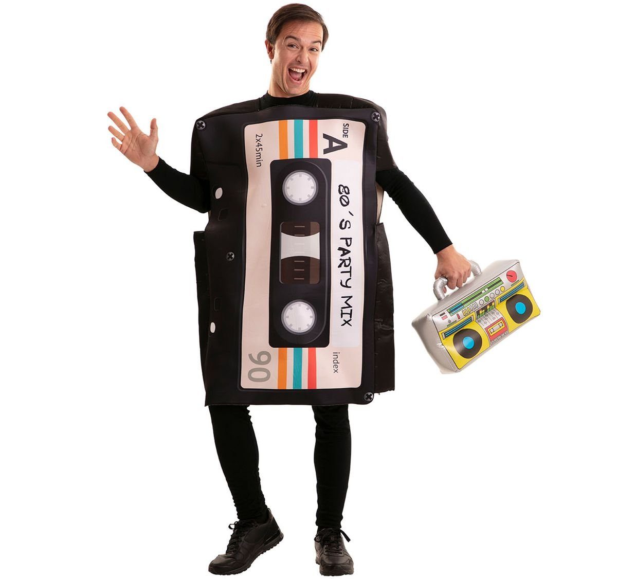 Kostüm Kassette Back to the 80s Mixtape Verkleidung für Erwachsene