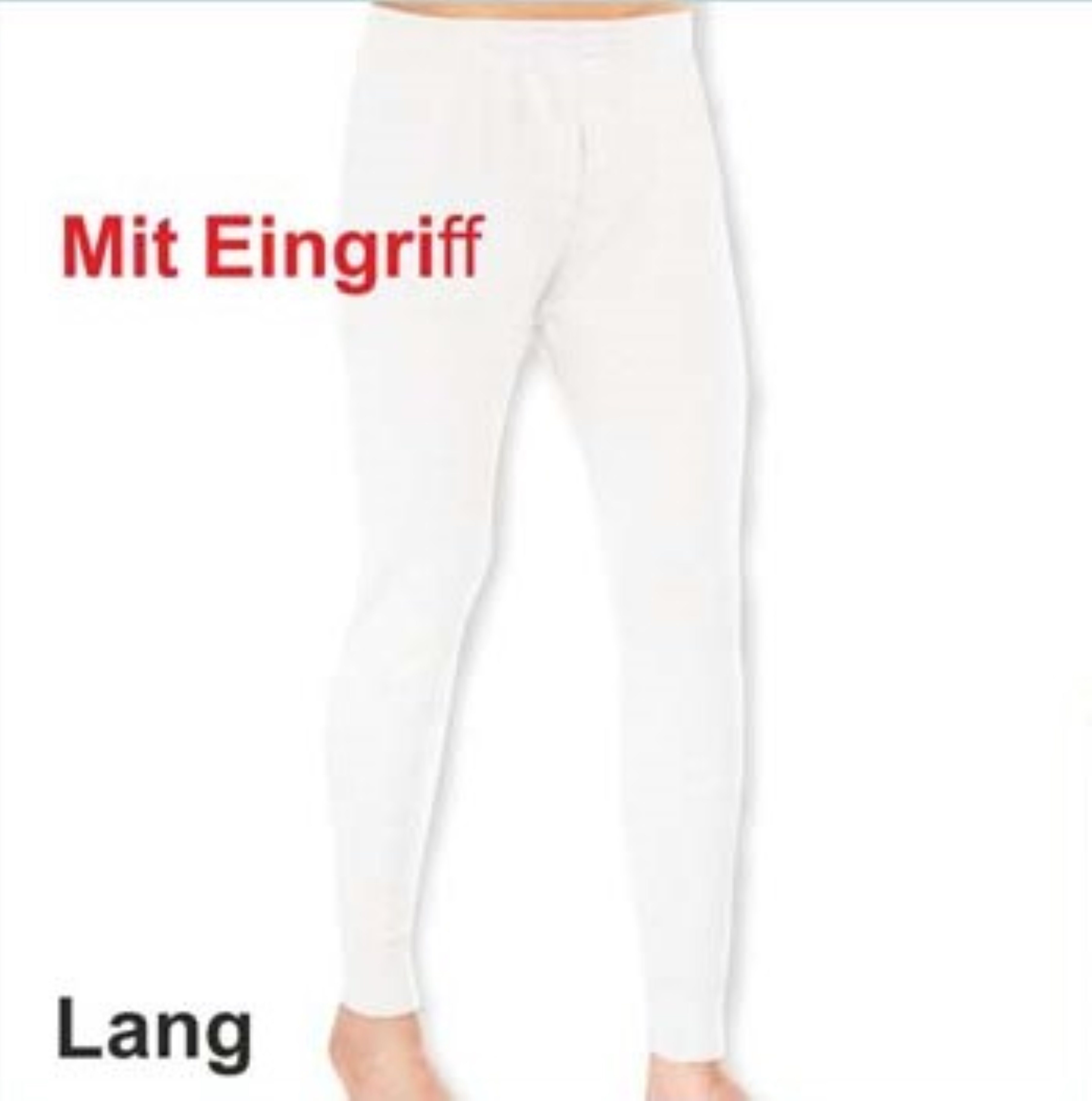 cwonlineshop Lange Unterhose Thermounterhose Herren Legging Lang Weiß 2 Stück (A-6015)