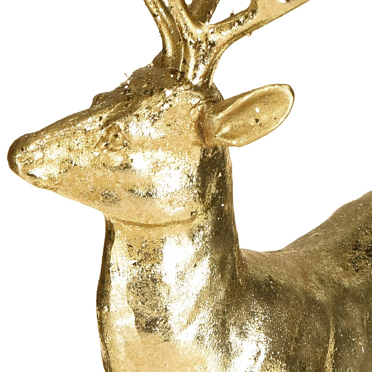 Viana Weihnachtsmann Deko Hirsch Gold - Rentier Figur Weihnachten Tischdeko günstig online kaufen