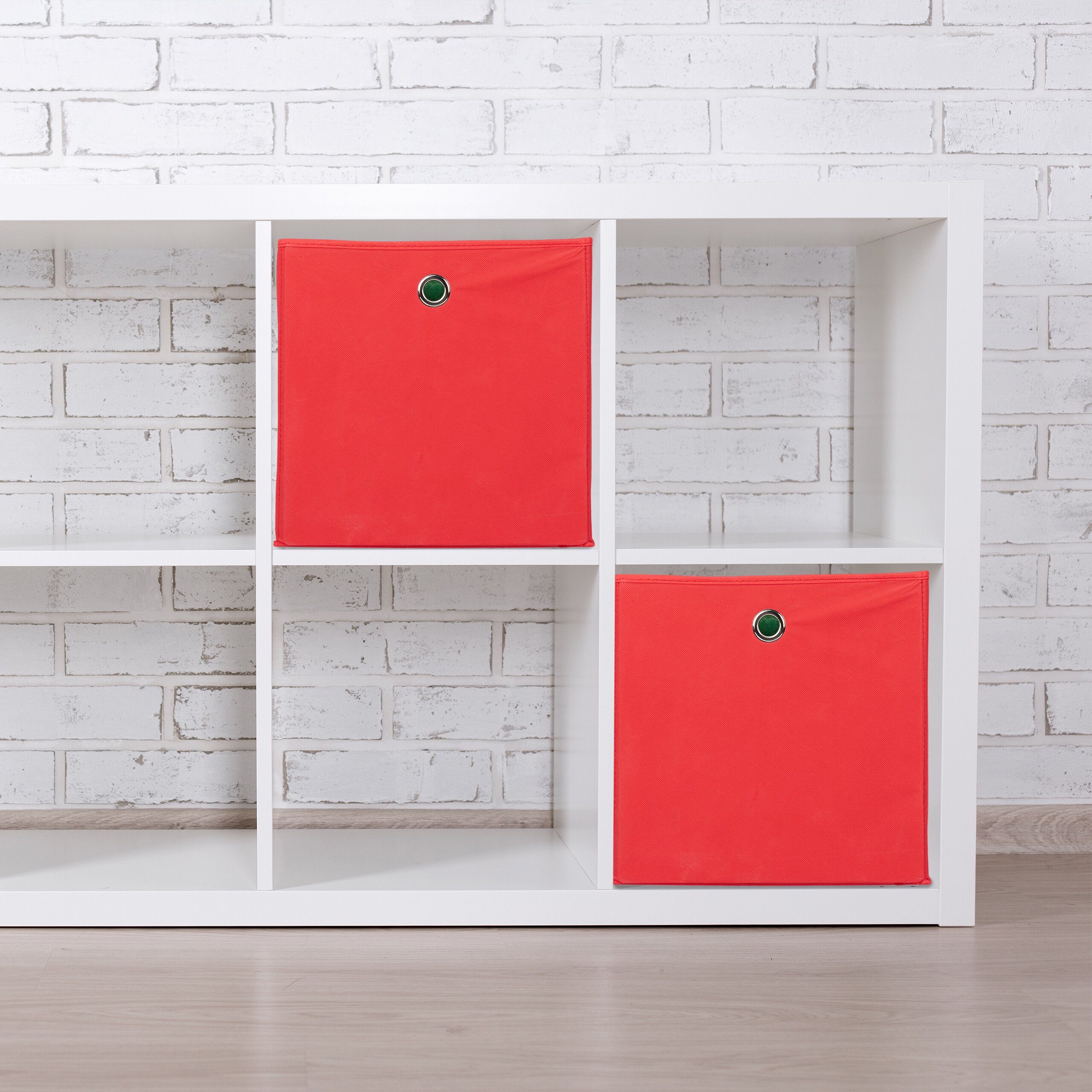 relaxdays Aufbewahrungsbox im 4er Set, Rot günstig online kaufen