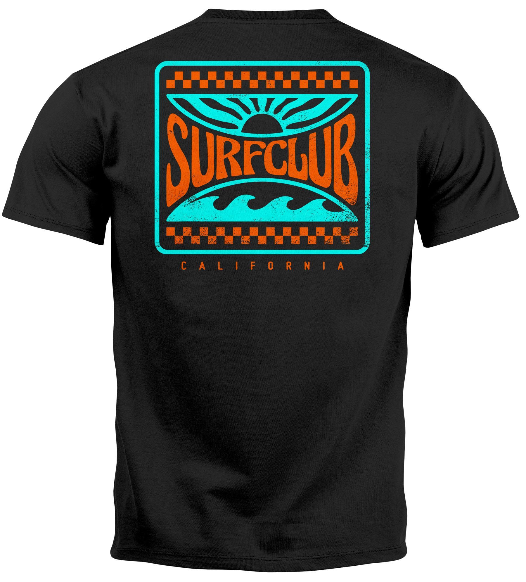 Neverless Print-Shirt Herren T-Shirt Surfing Surfclub günstig online kaufen