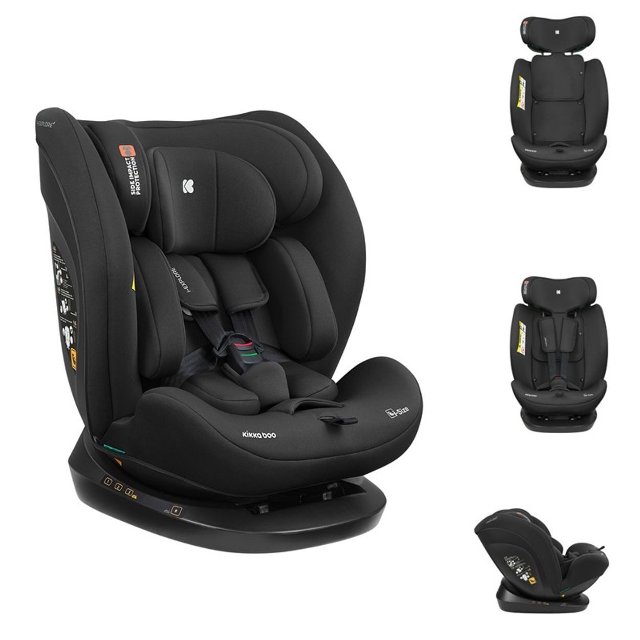 Kikkaboo Autokindersitz Kindersitz i-Explore i-Size, ab: 0, bis: 12, (40 - 150 cm) verstellbare Kopfstütze, Gurt