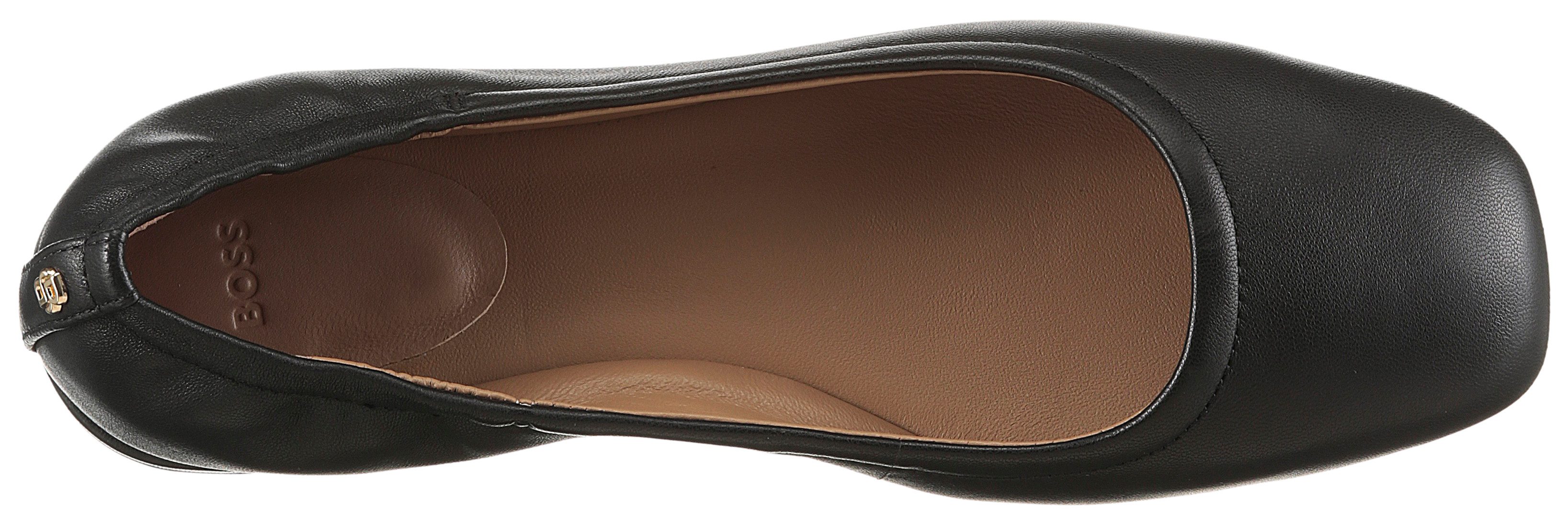 BOSS Luara Ballerina Slipper, Klassik-Pumps, Business-Schuh, Blockabsatz, in Karreeform