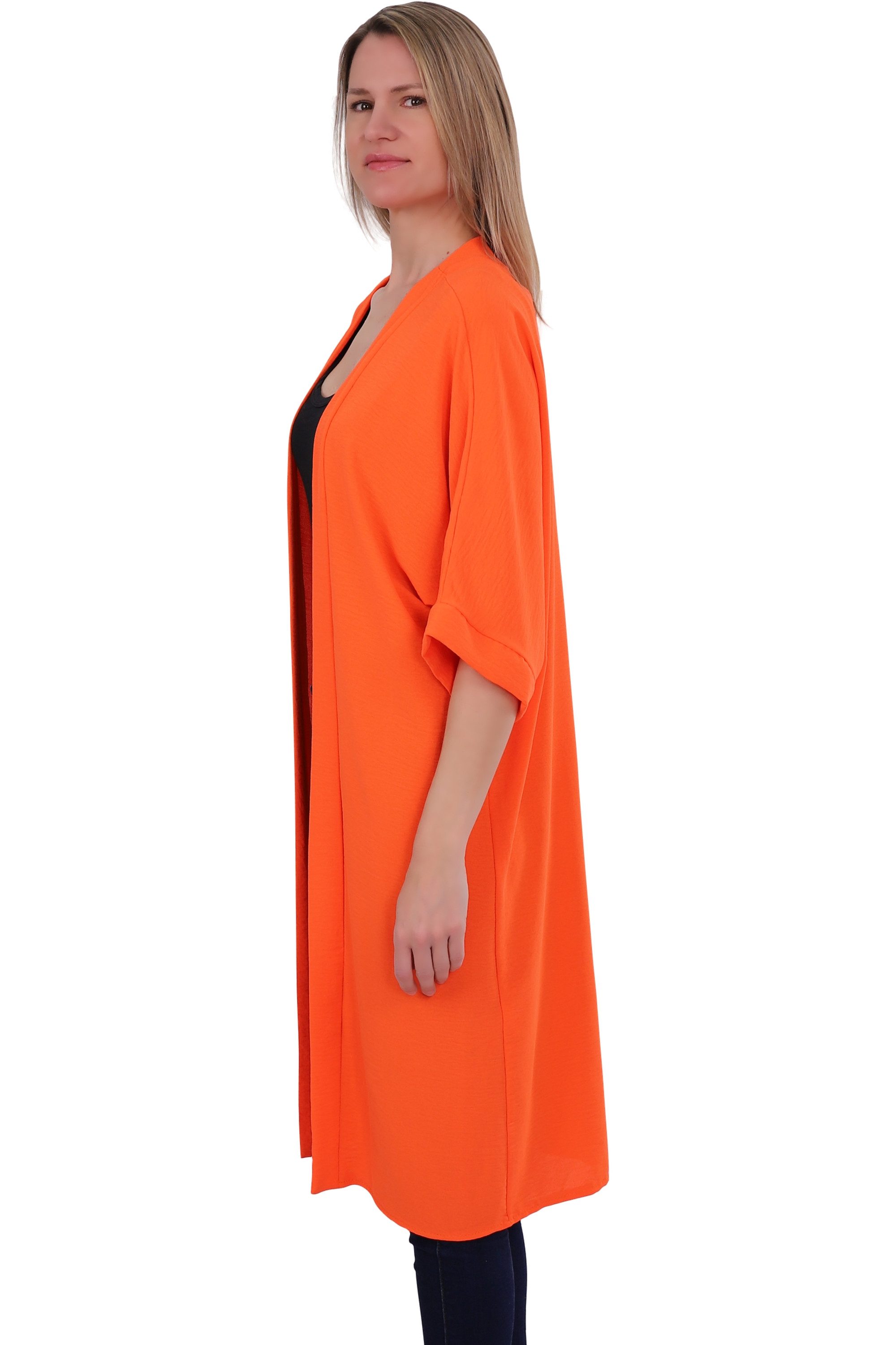 malito more than fashion Cardigan malito Damen Kimono 2342 Kimono Sommer Strand Cover up mit extraweiten Ärmeln Einheitsgröße